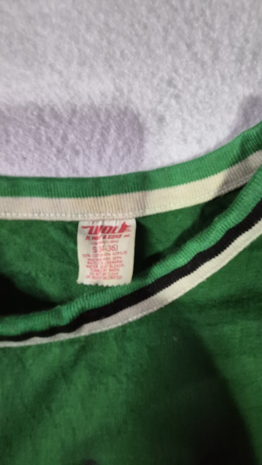 Vtg 80&rsquo;s Eastern Michigan University Jersey Style T Shirt Brand Wolf & Sons Sz S