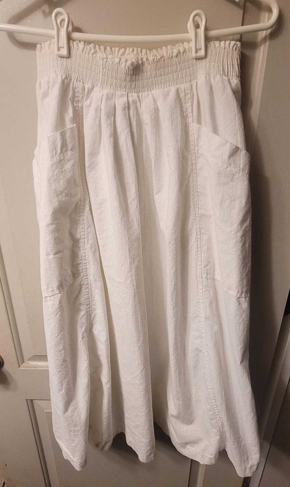 Vintage Lloyd Sportwear White Skirt Big Front Pockets 80&rsquo;s Prairie Skirt-Like