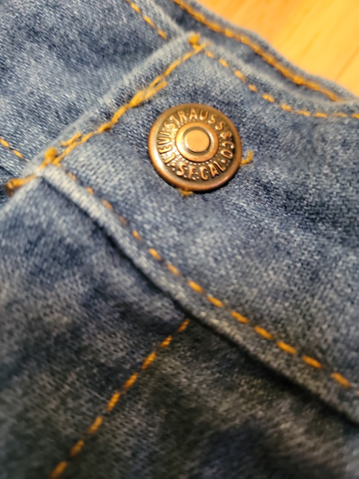 Vtg 70’s Levis Orange Tab Braided High Rise Chambray Denim Jeans Approx 29&Prime; W
