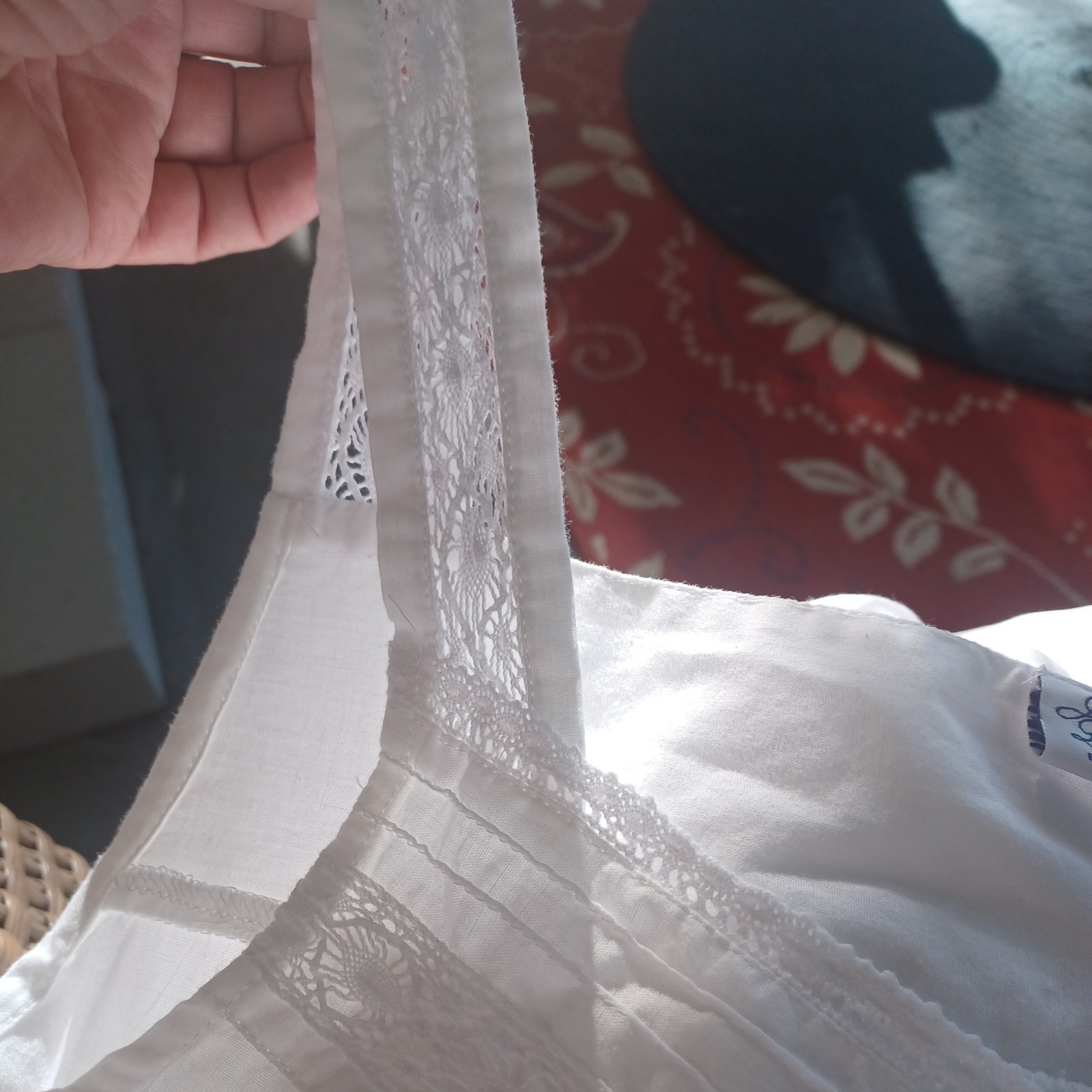 Jacaranda Living Beautiful White 95% Cotton Nightgown Made In USA Boston MA 2X