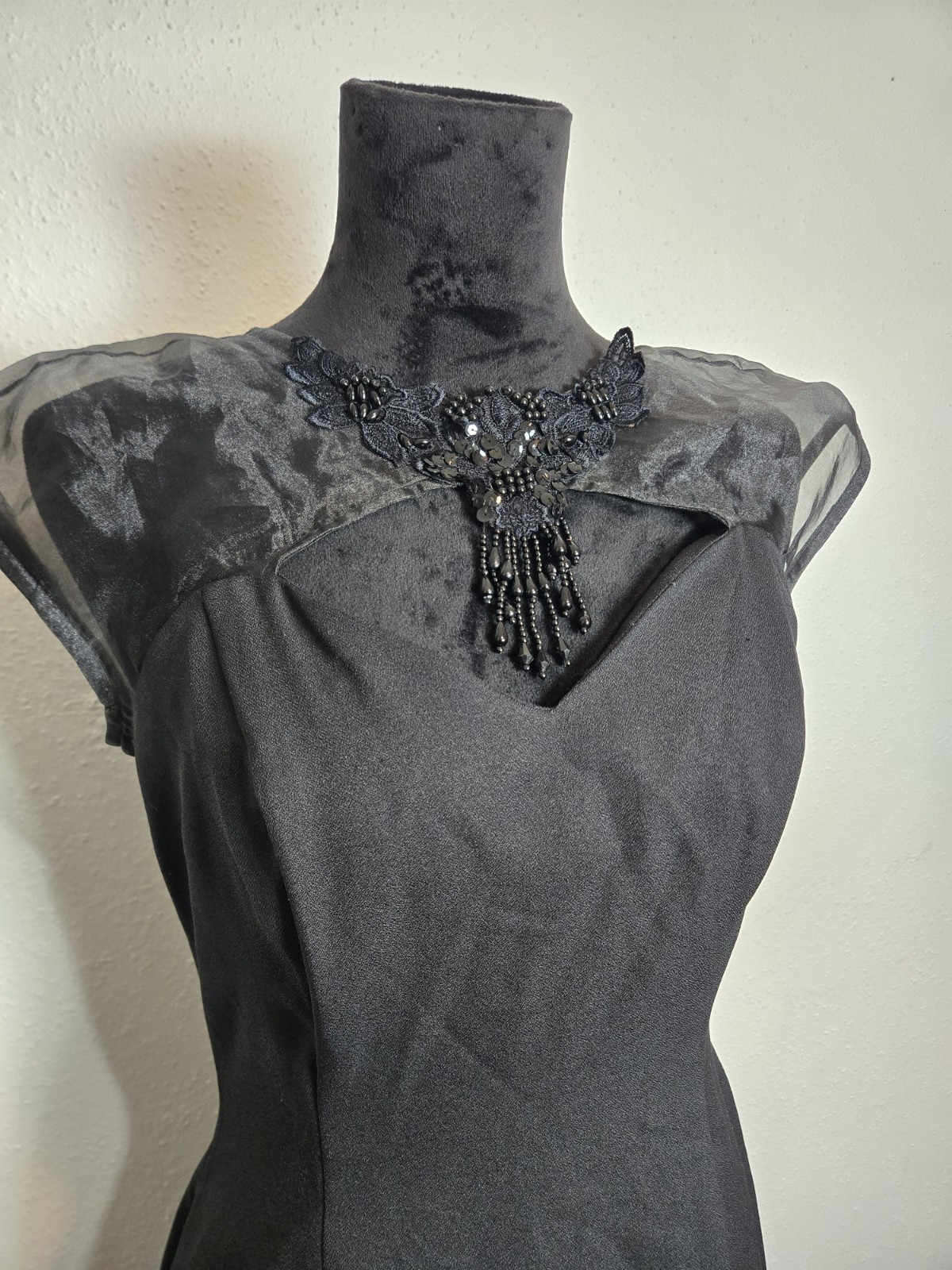 Vintage 90s Black Gothic Dress