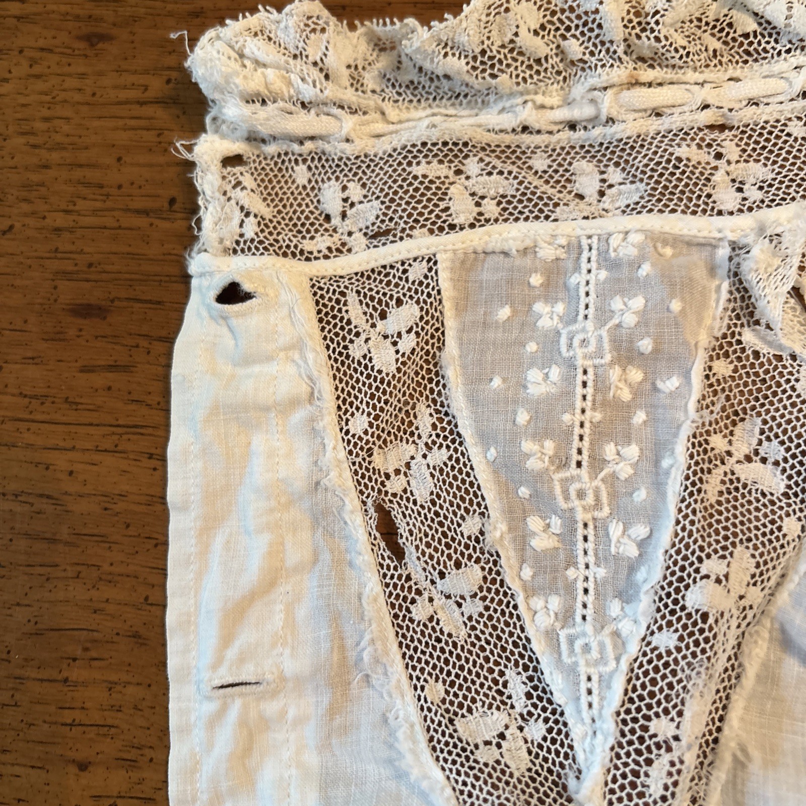 ANTIQUE VICTORIAN EDWARIAN CAMISOLE CORSET COVER LACE COTTON S Grannycore Read