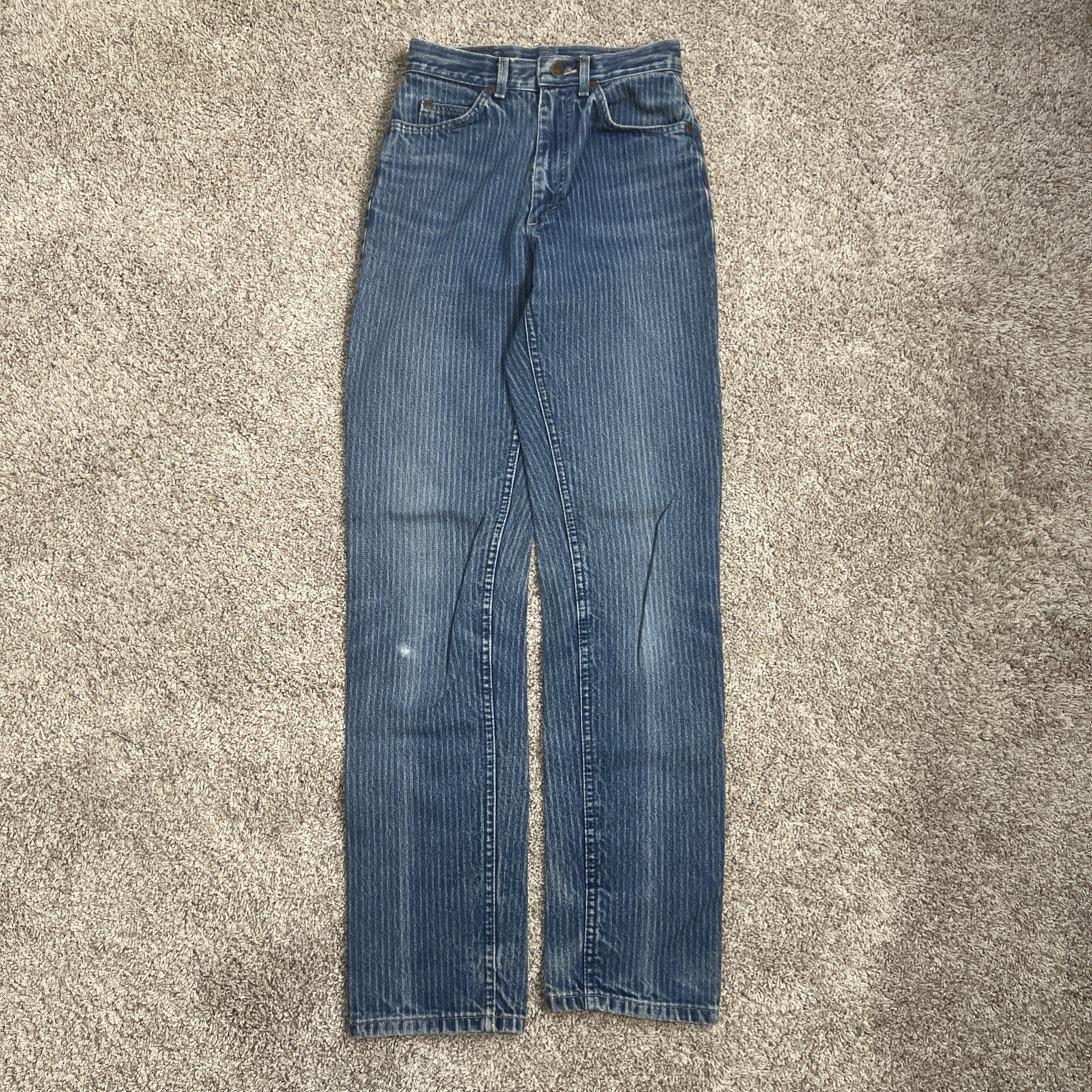 Vintage Lee Pin Stripe Mom Jeans Sz 4* (26×32.5) denim high waisted Rockabilly
