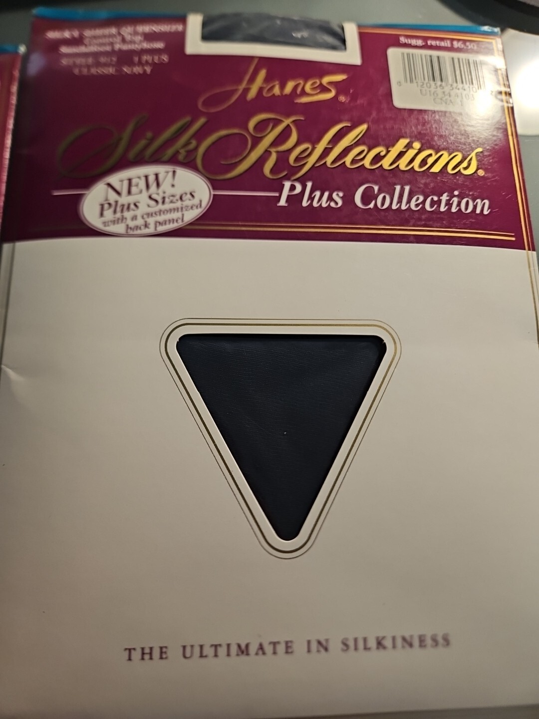 Hanes Silk Reflections Silky Sheer Queensize Style 912 1 Plus Classic Navy