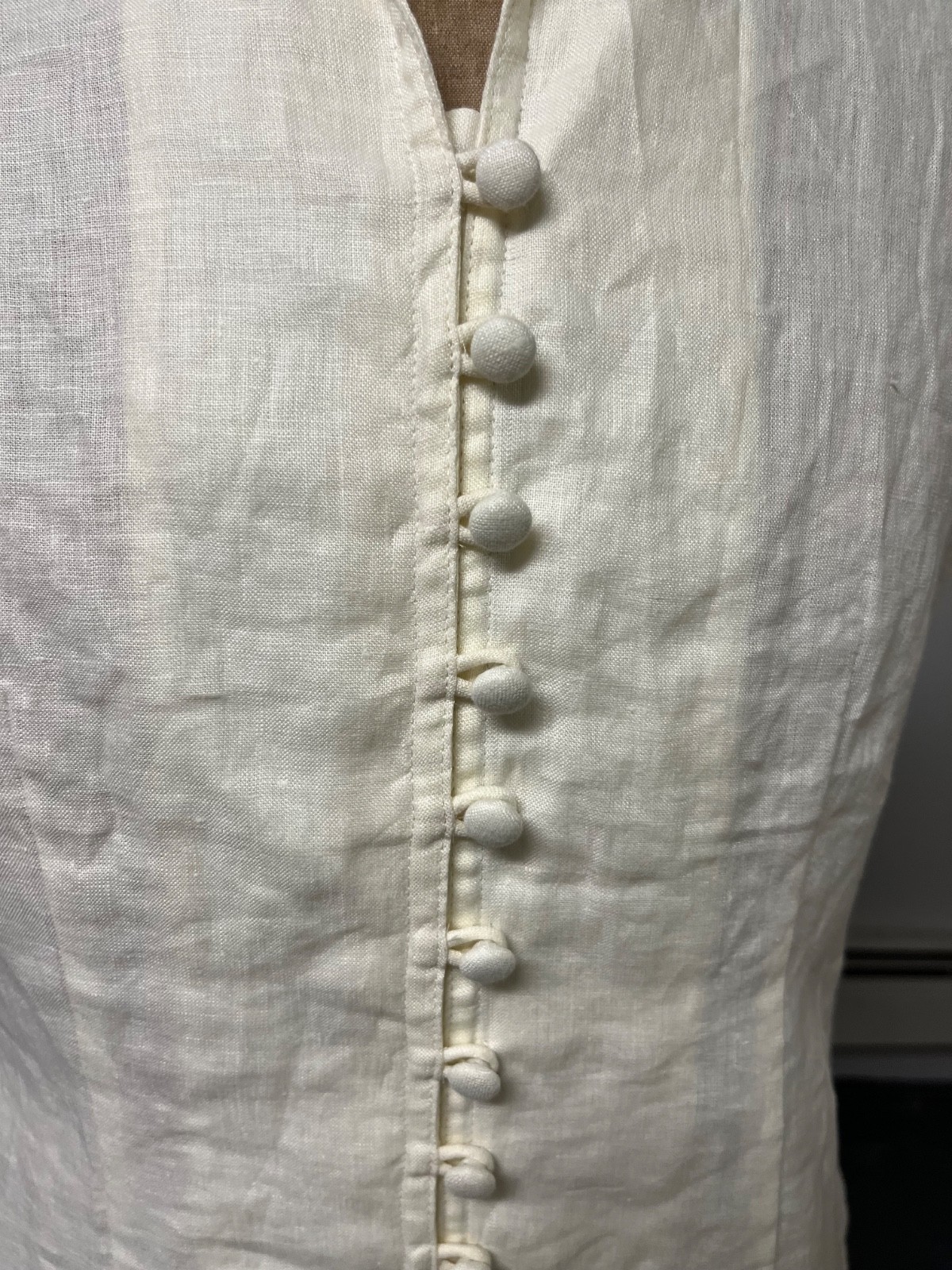 NWT OLD STOCK Vintage J Peterman Linen Blouse Size 10 Bust 36-37