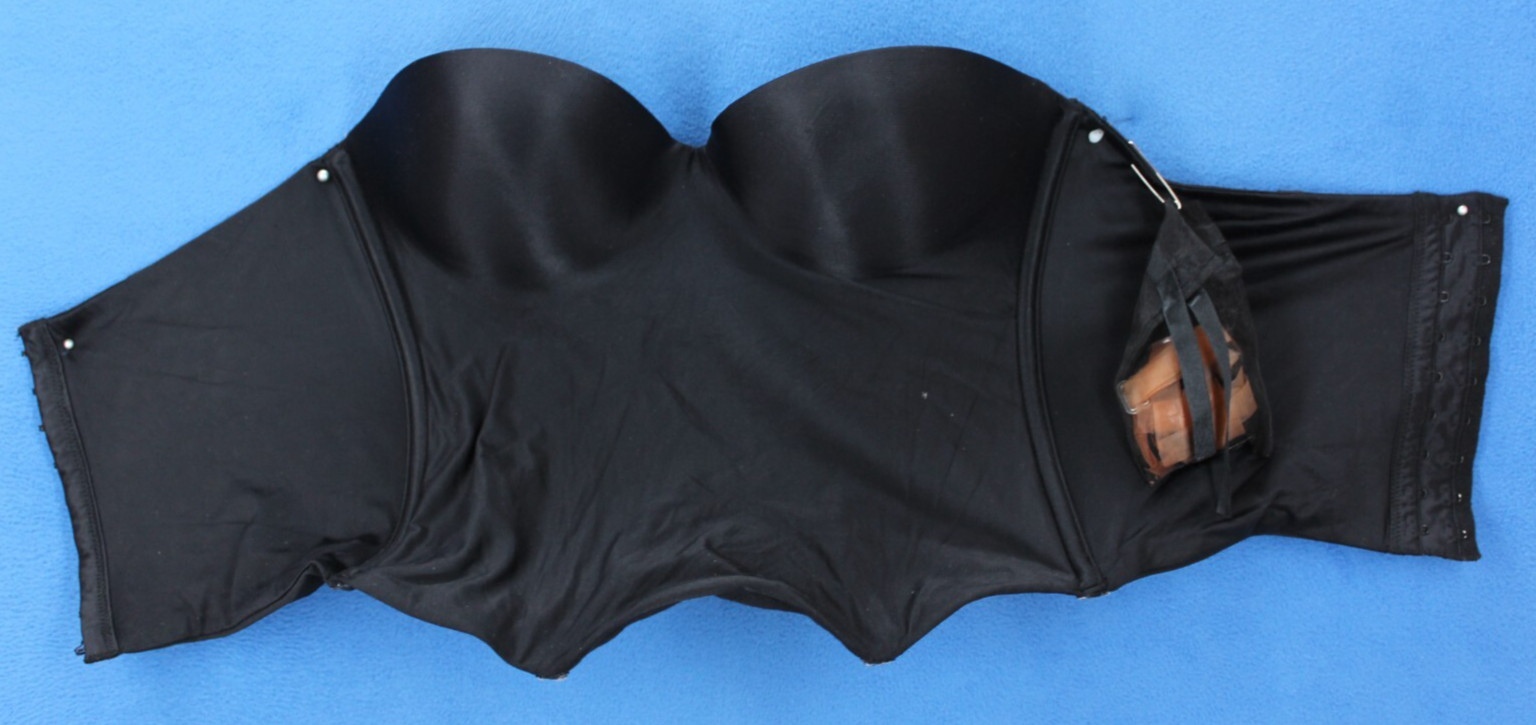 Ambrielle Underwire Bone In Padded Push Up Bustier Girdle Size 34C #H6918