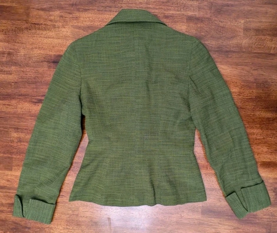 RARE 1940&rsquo;s YOUTHCRAFT Tweed Olive Green Jacket Skirt Suit EUC Gorgeous!!