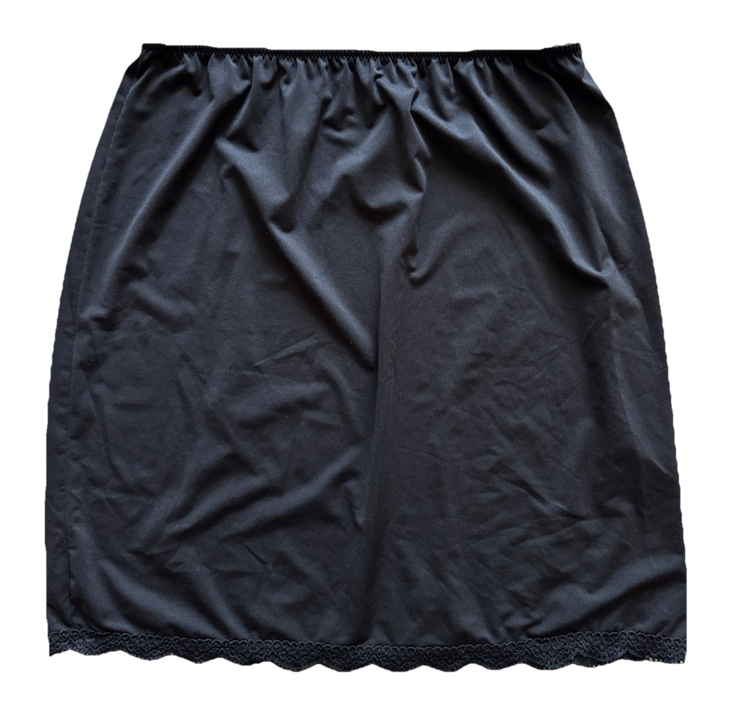 George Women’s Black Stretch Skirt Slip Size M Medium Under Dress Side Slit