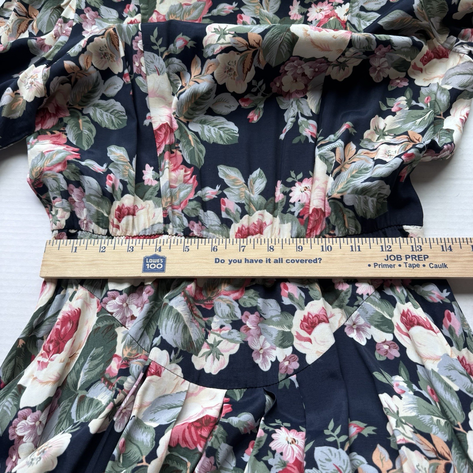 Vintage E.D. Michaels Melanie Drucker 12 Floral A Line Dress Cottagecore Teacher