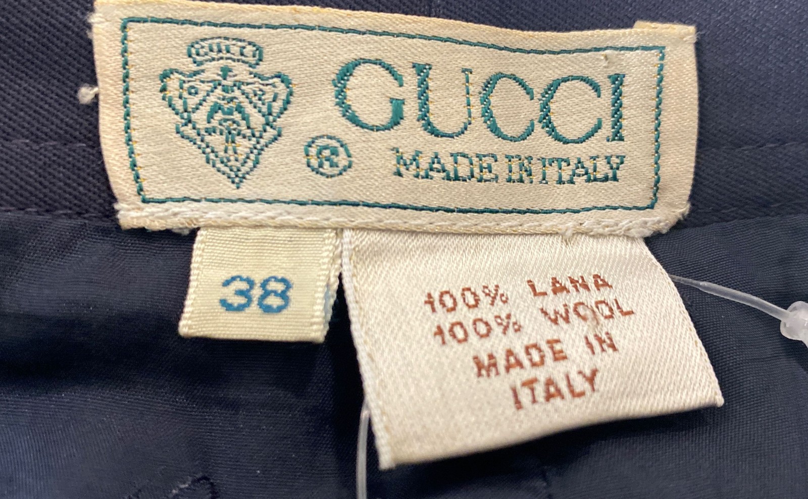 Vintage 90s Gucci Women&rsquo;s Black Wool Dress Pants Made in Italy IT 38 Waist 26&Prime;