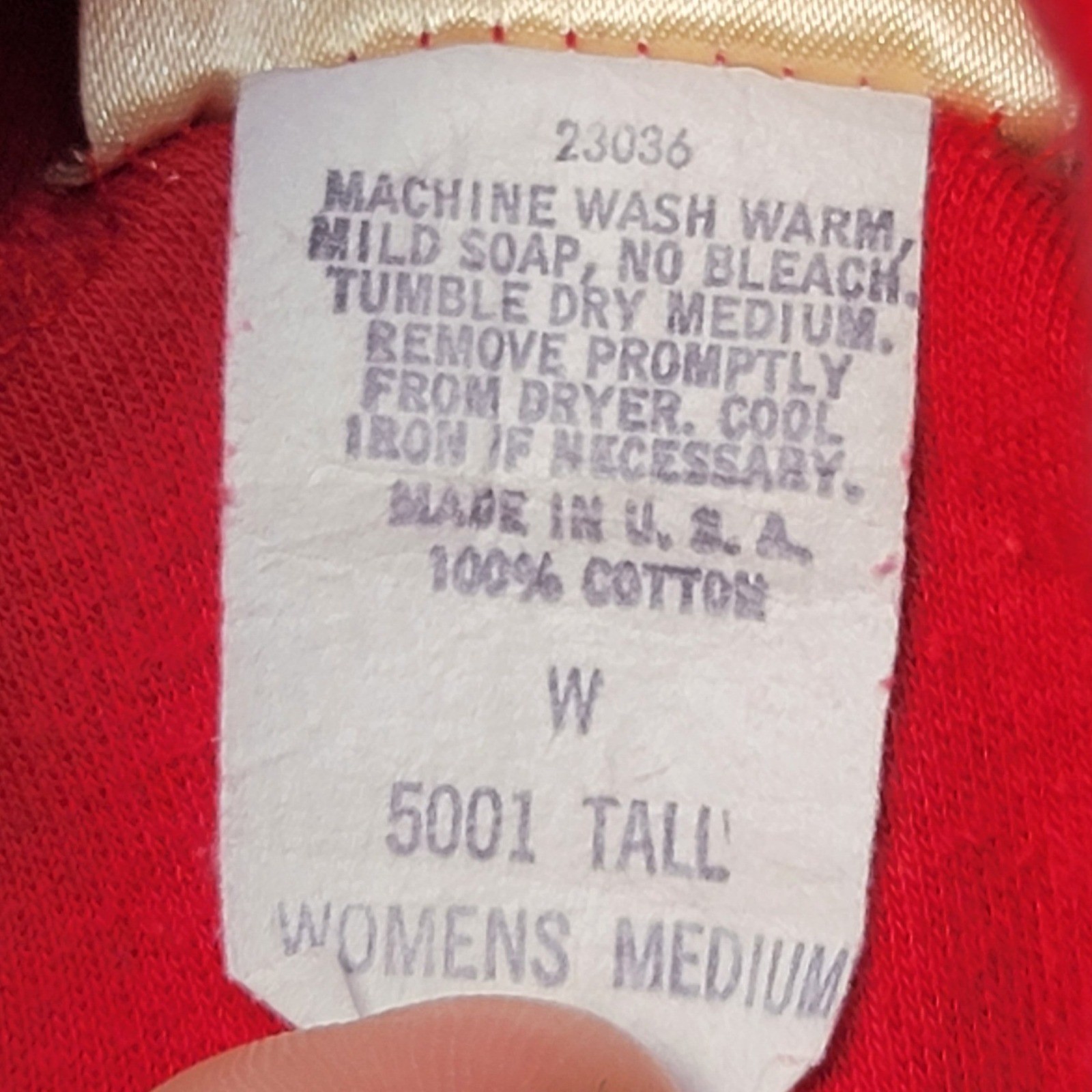 EUC LL Bean Turtleneck Women-Medium-Tall Red Long lSeeve Cotton Vintage Classic