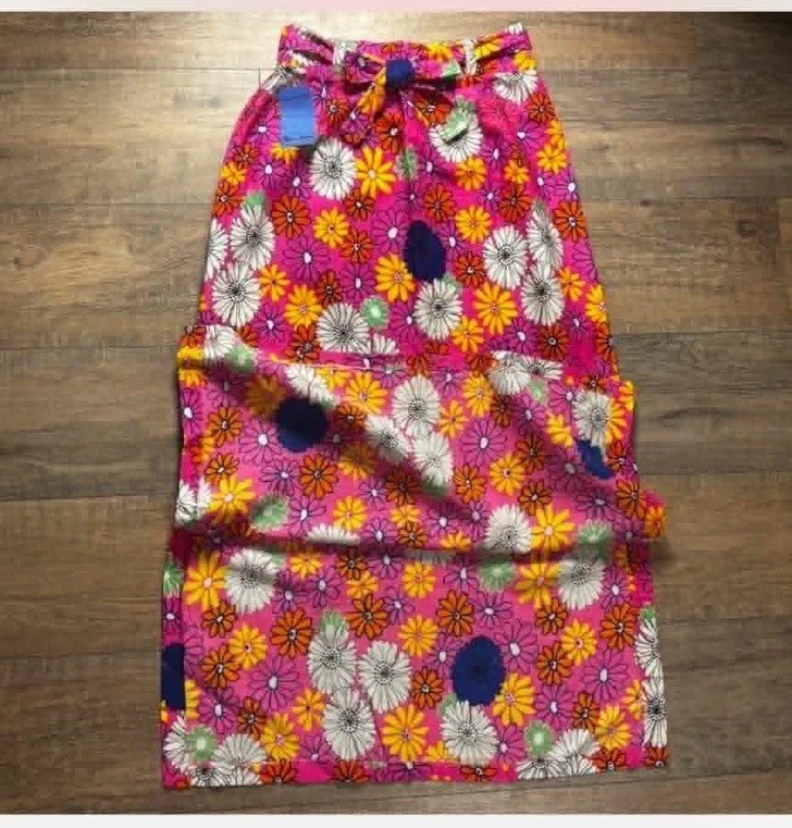 Vintage 70’s Wear-Abouts NWT Neon Floral Psychedelic Hippie Maxi Skirt Deadstock