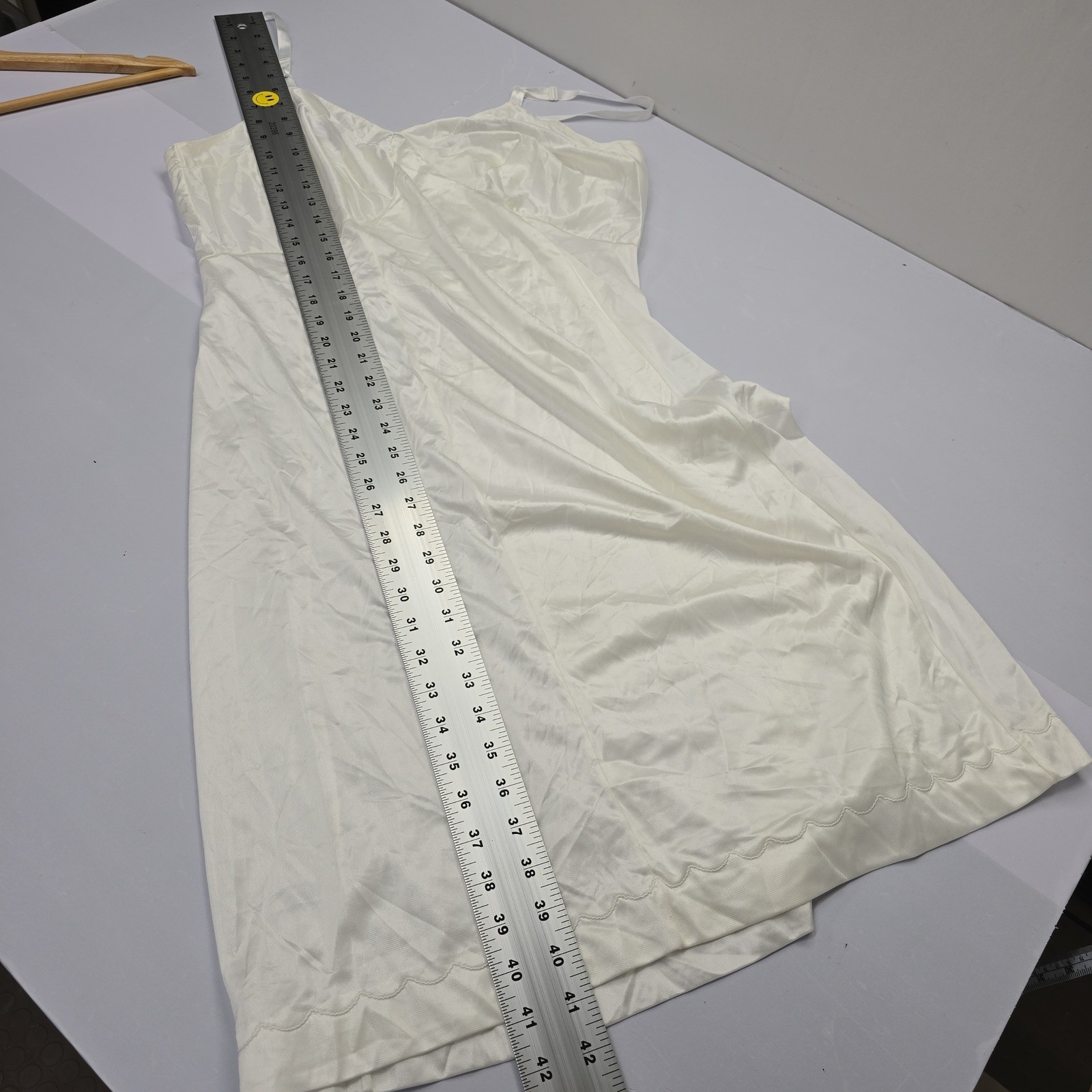 Vintage Sears White Full Slip Antron III Nylon Anti-Cling Size 40