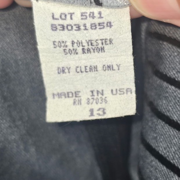 Exact Change Gray Pinstripe Mini Skirt Size 13 Vintage Made in USA Slit Zip Back