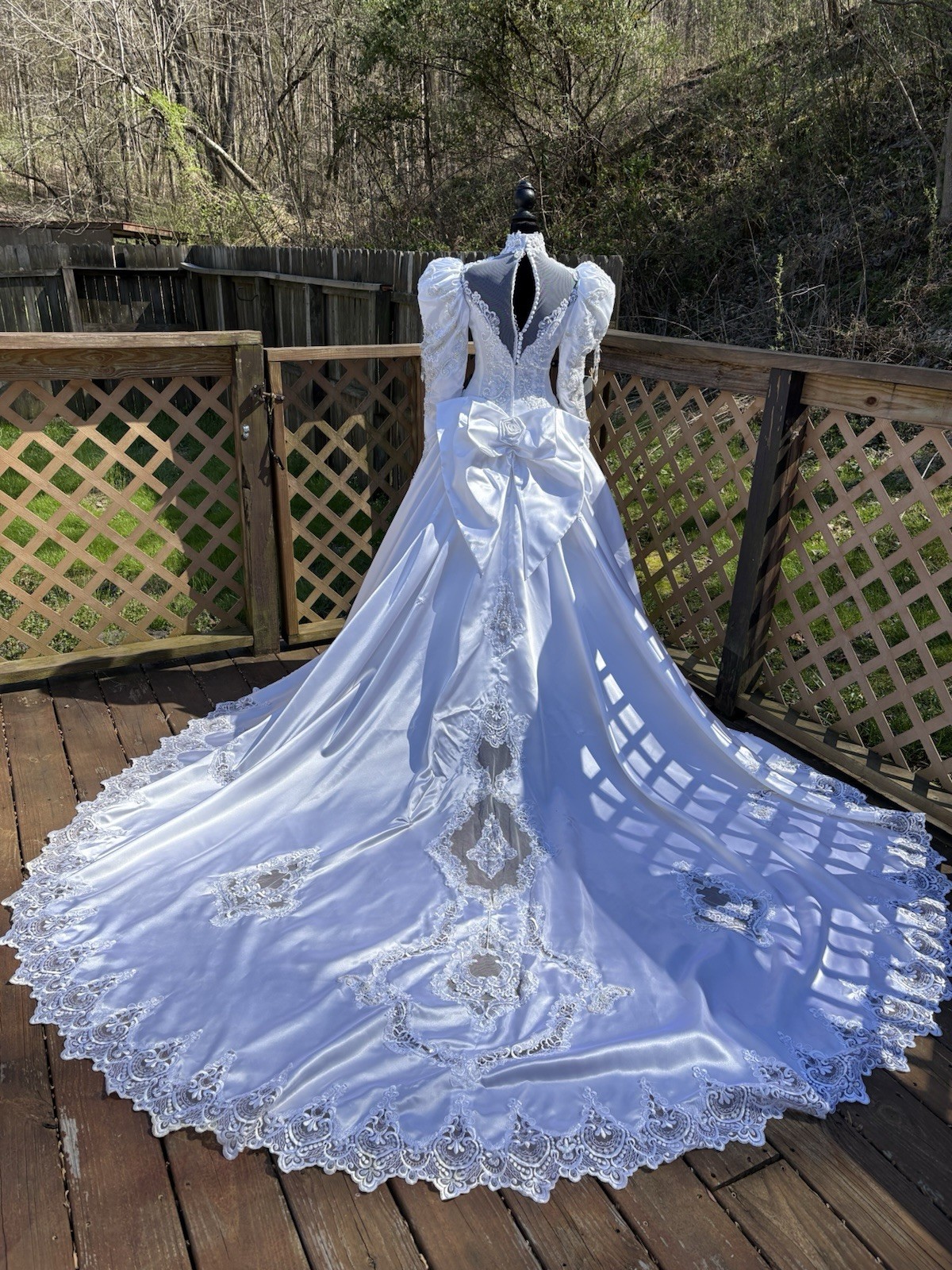 Vintage Renaissance 70’s Victorian Edwardian Wedding Dress Train Size 2/4 Small