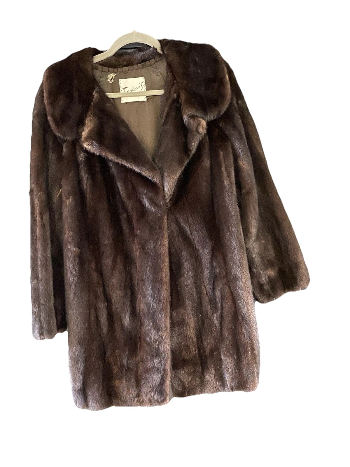 VTG TARLOWS SAN JOSE GENUINE BROWN MINK FUR Jacket