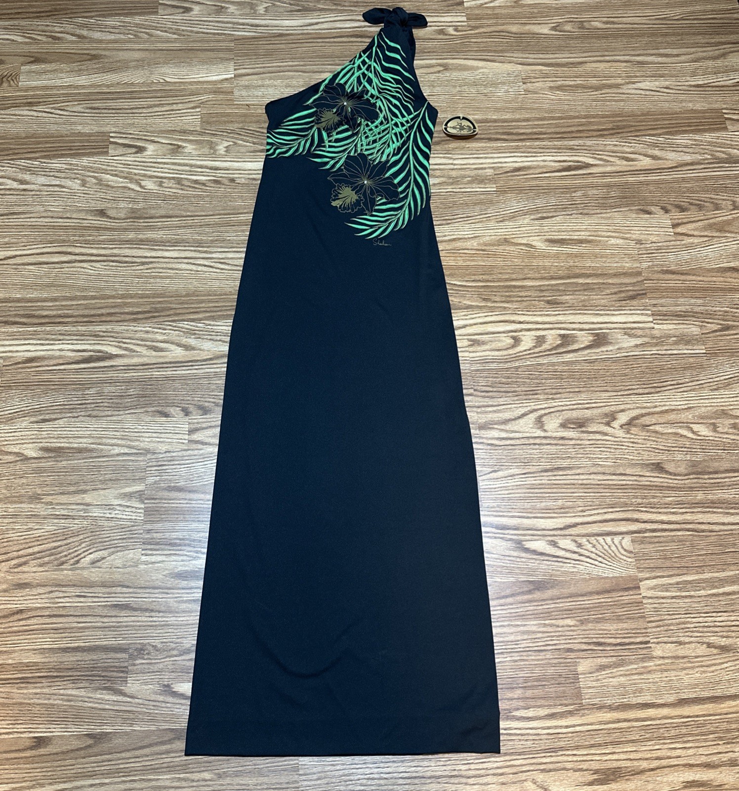 Vintage 70s Alfred Shaheen Hawaiian Maxi Dress Sz 4 NWT Made In USA