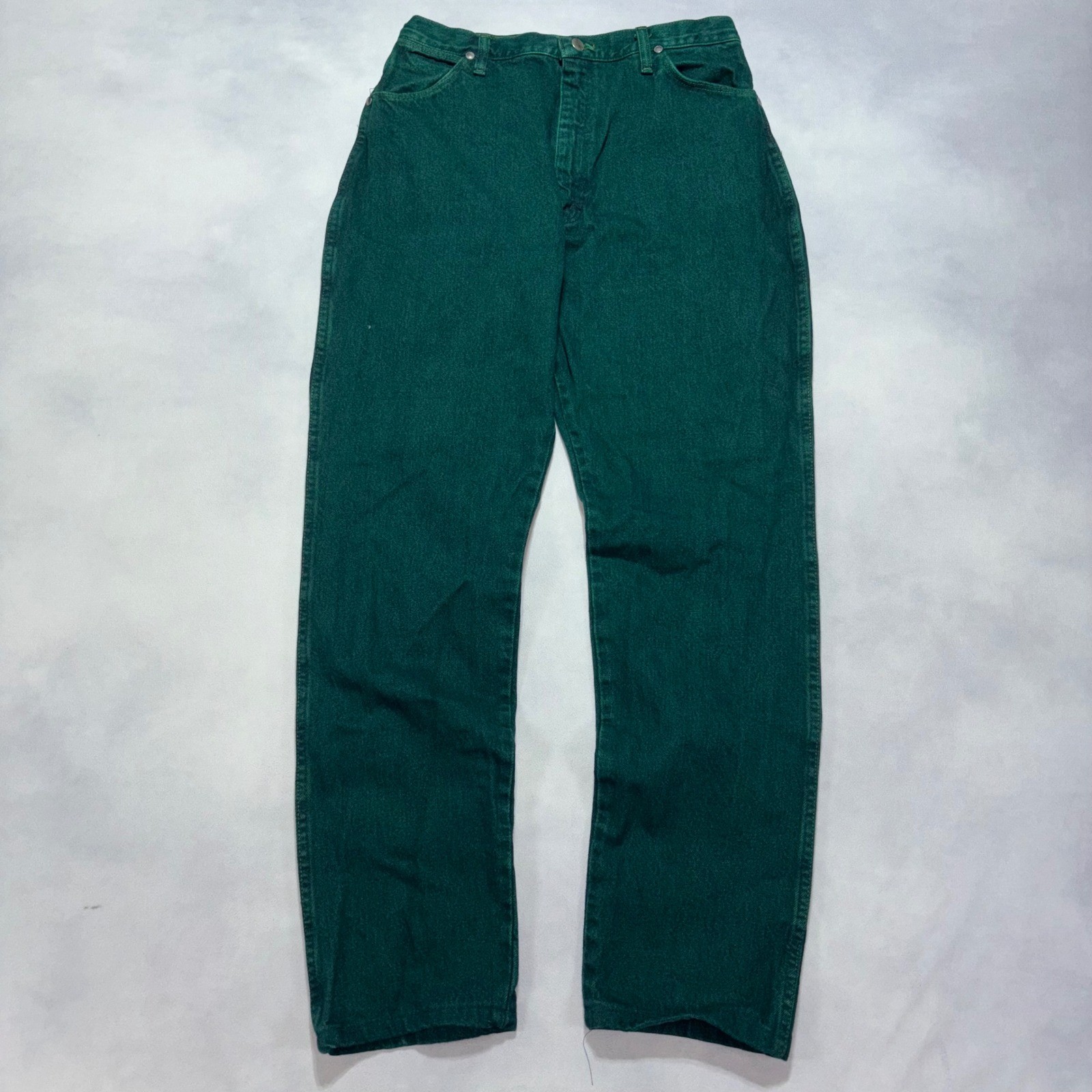Vintage Wrangler Jeans Dark Forest Green Women&rsquo;s 30×32 High Rise Western Cowgirl
