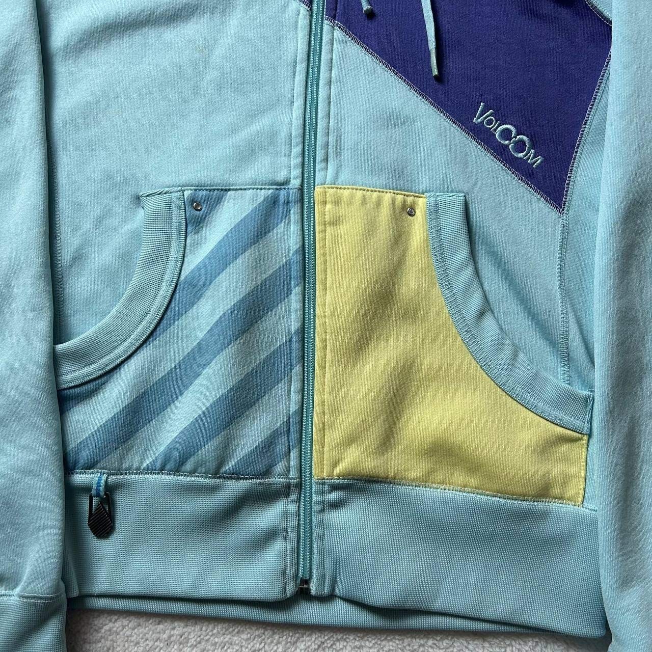 Vintage Volcom Colorblock Multicolor Full Zip Y2K Jacket Hooded Women&rsquo;s Small