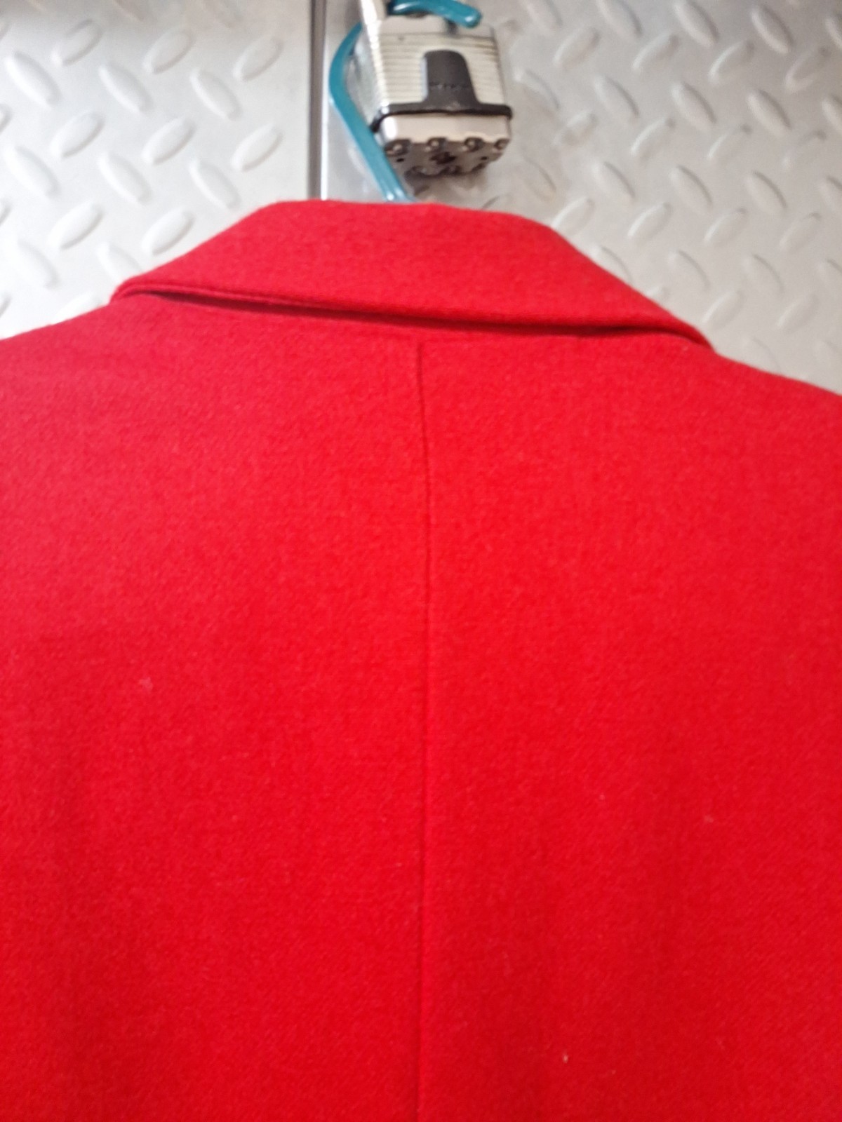 New Vintage David Benjamin Oversized Long Blazer Wool 18 Red Womens 90s Jacket