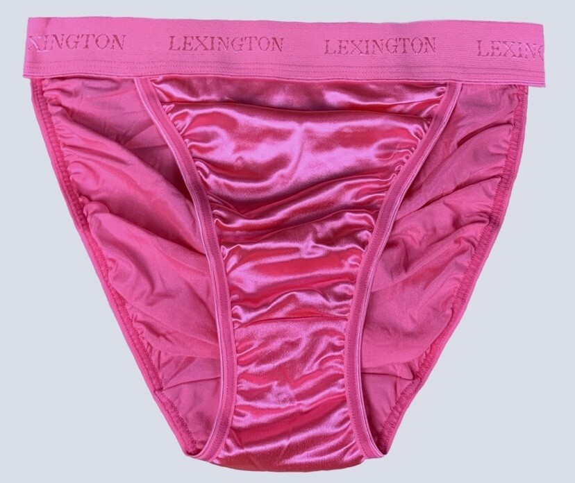 Hi-cut Second Skin Satin Panty Wide Rio Waistband Hot Pink 2XL