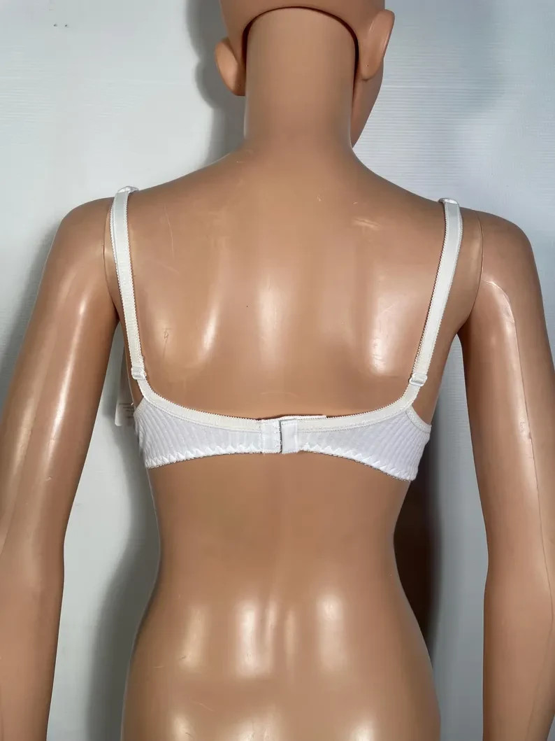 Vintage 1990s Deadstock Cotton Underwire Bra Size 34A XS