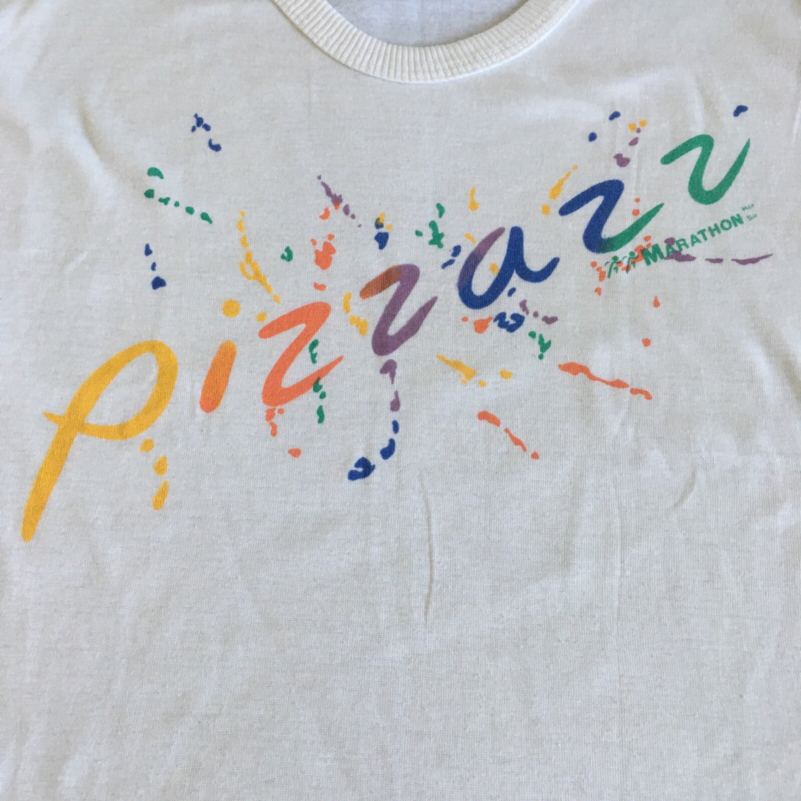 Vintage 1980&rsquo;s~PIZZAZZ Marathon women’s T-shirt, MarathonHer, S-M