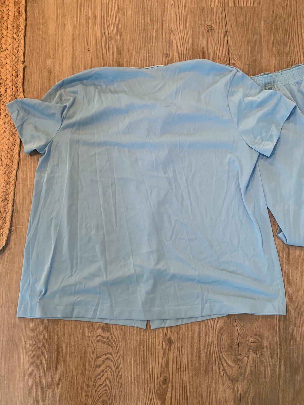Vintage Vanity Fair Pajamas Women’s Sz 40 100% Nylon Shirt Pants Aqua Blue