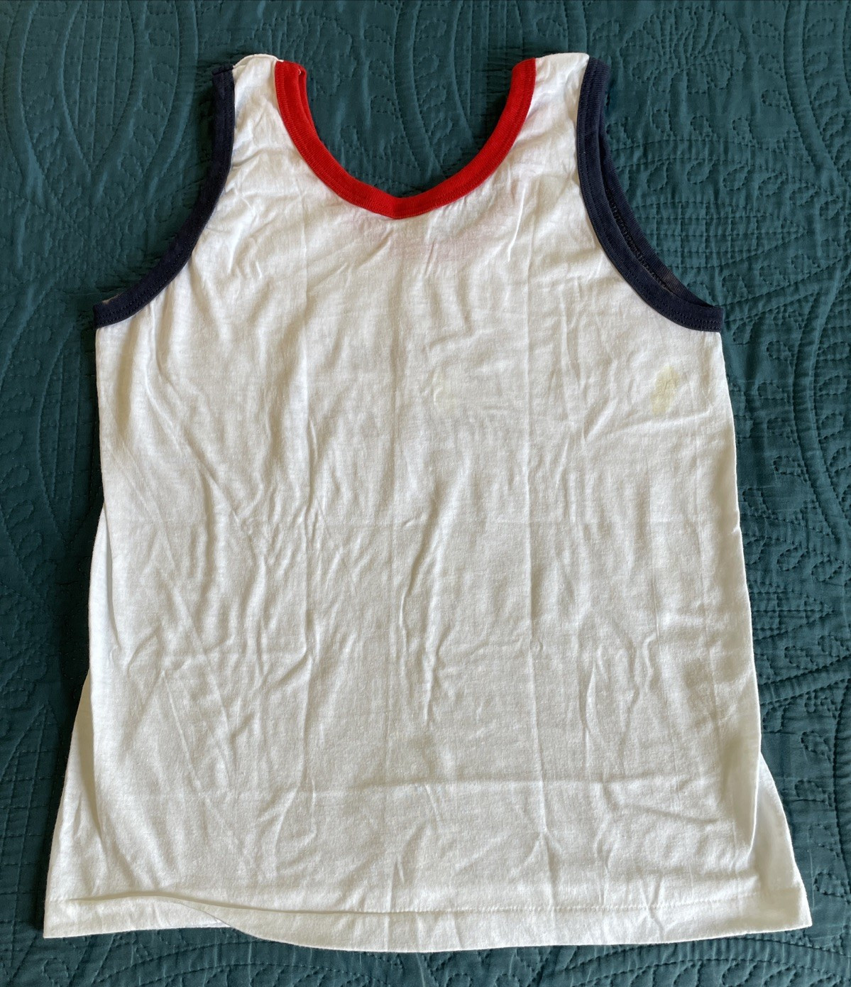 VTG 70&rsquo;s 1970s ringer tank top, women’s, small, a few small stains