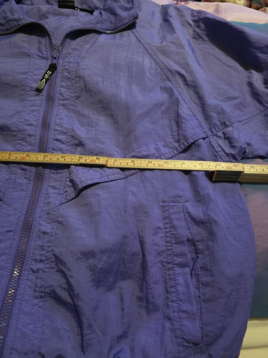 vintage purple nylon windbreaker jacket. And Pants Size Large