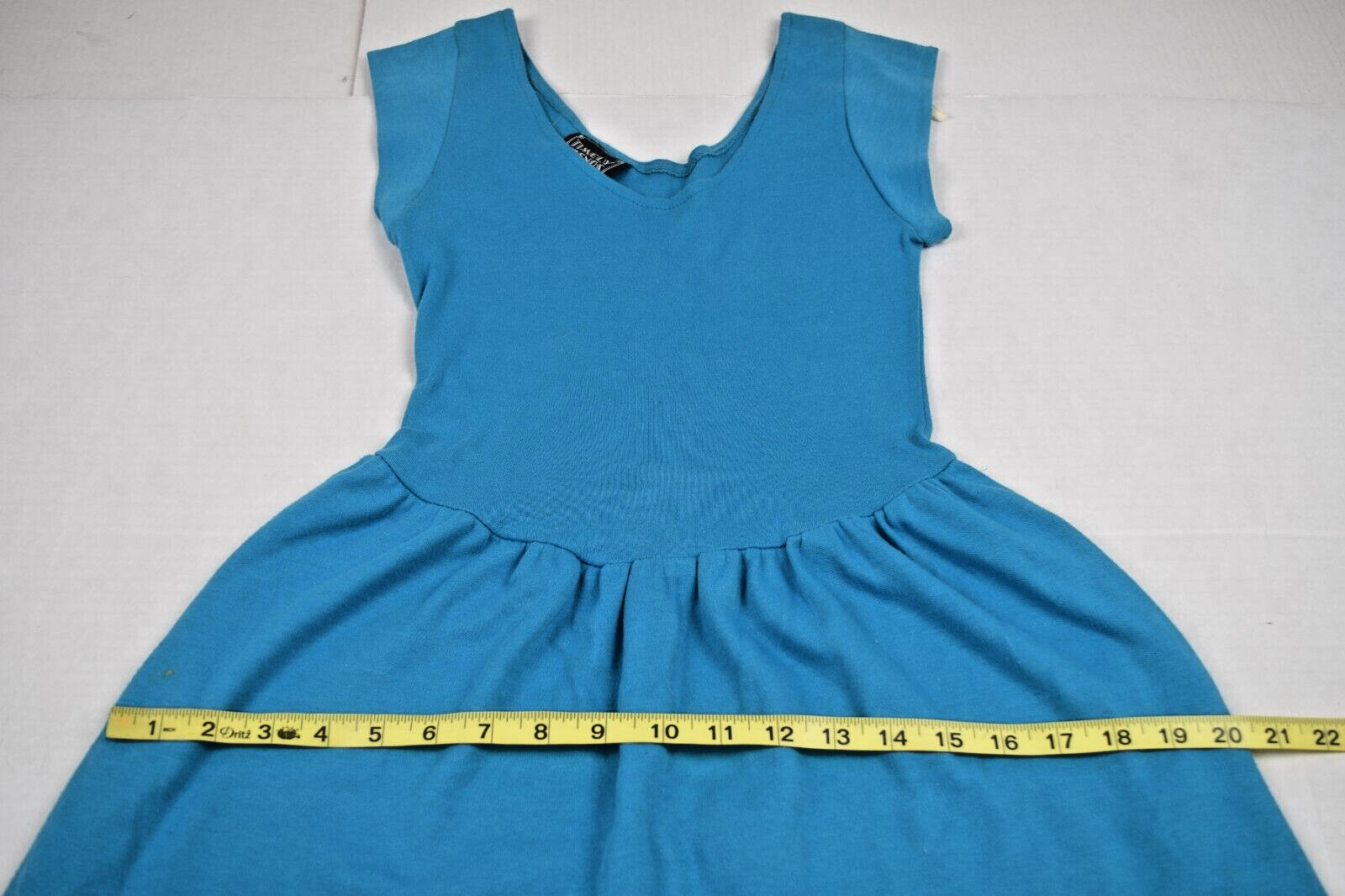 Vintage Dress Timely Trends Size 5/6 80s Blueberry Soft Stretchy Jersey Made USA