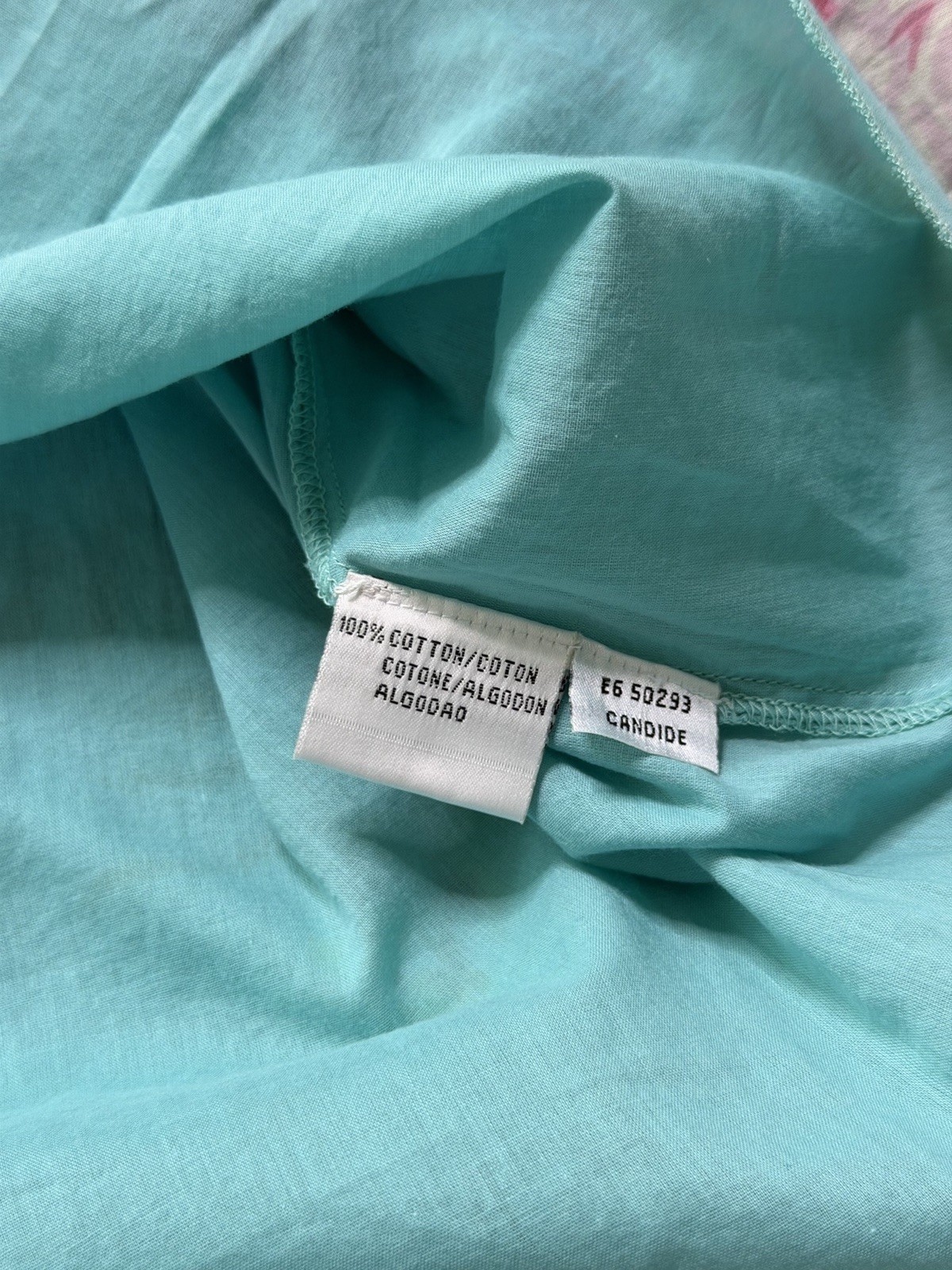 Vintage René Derhy Floral Aqua Fairy Dress Beaded Embellished Cottagecore Y2K