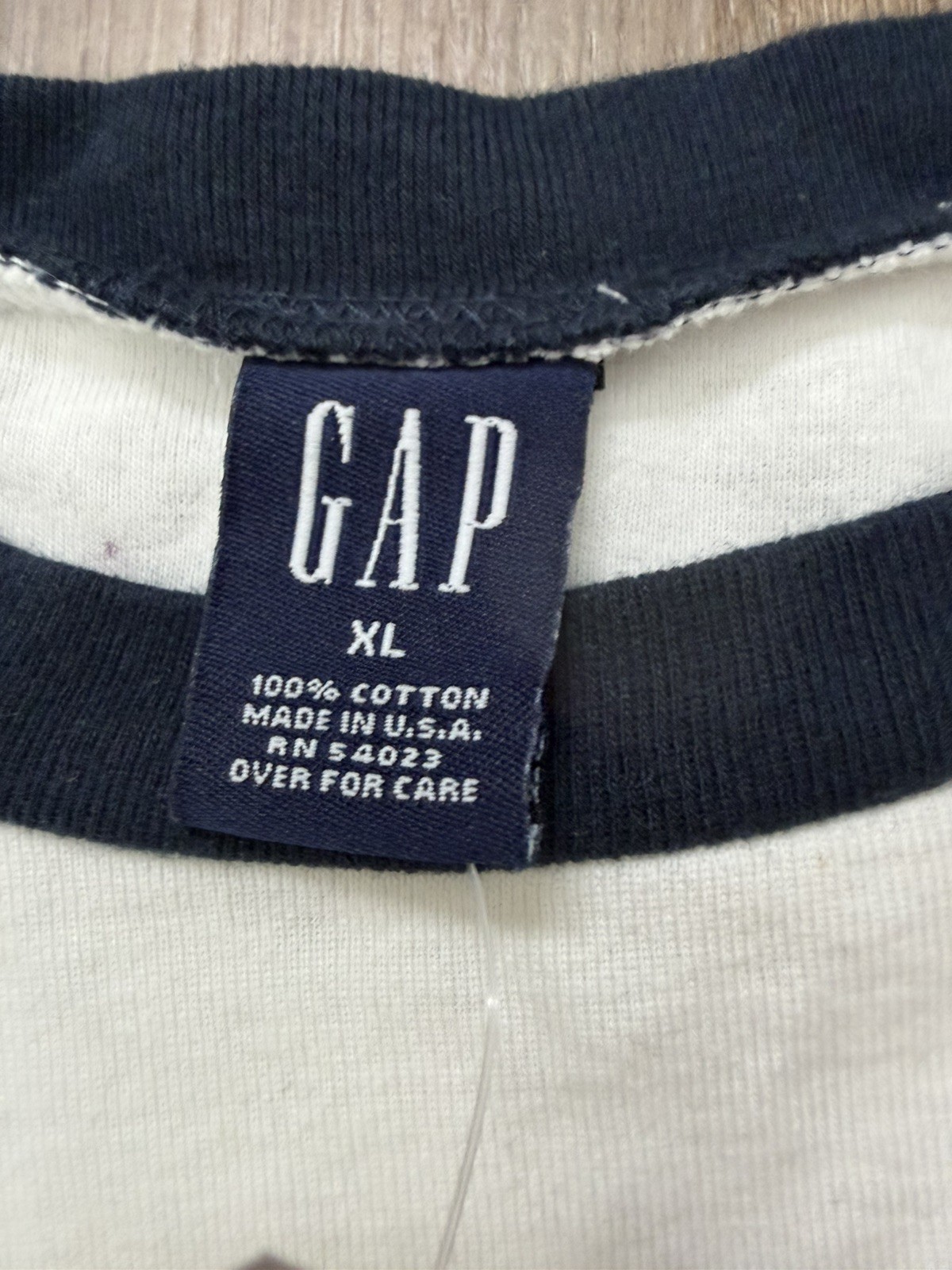 Vintage Deadstock NWT GAP 1999 Ringer T Shirt Womens XL MADE IN USA 1990s Y2K NY