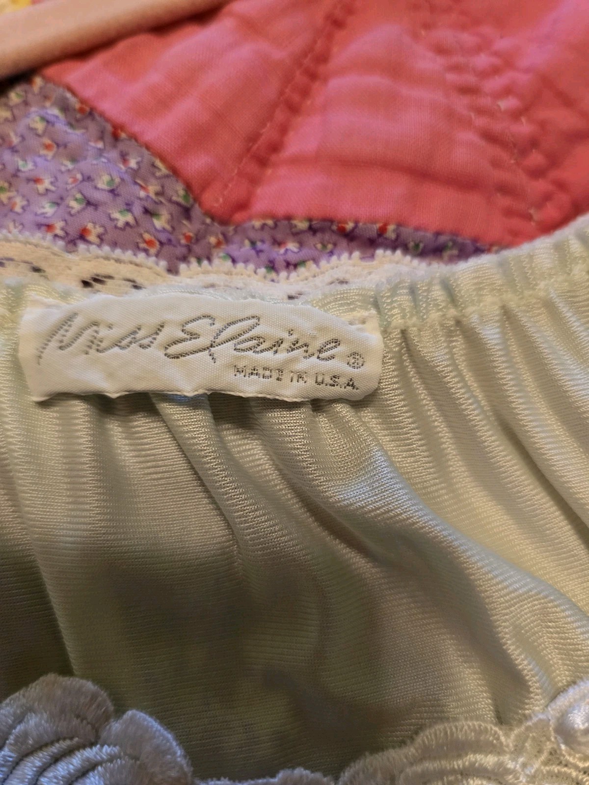 VINTAGE 1980s MISS ELAINE AQUA SHORT NIGHTIE PROBABLY 2X NO TAG/SEE DESCRIPTION