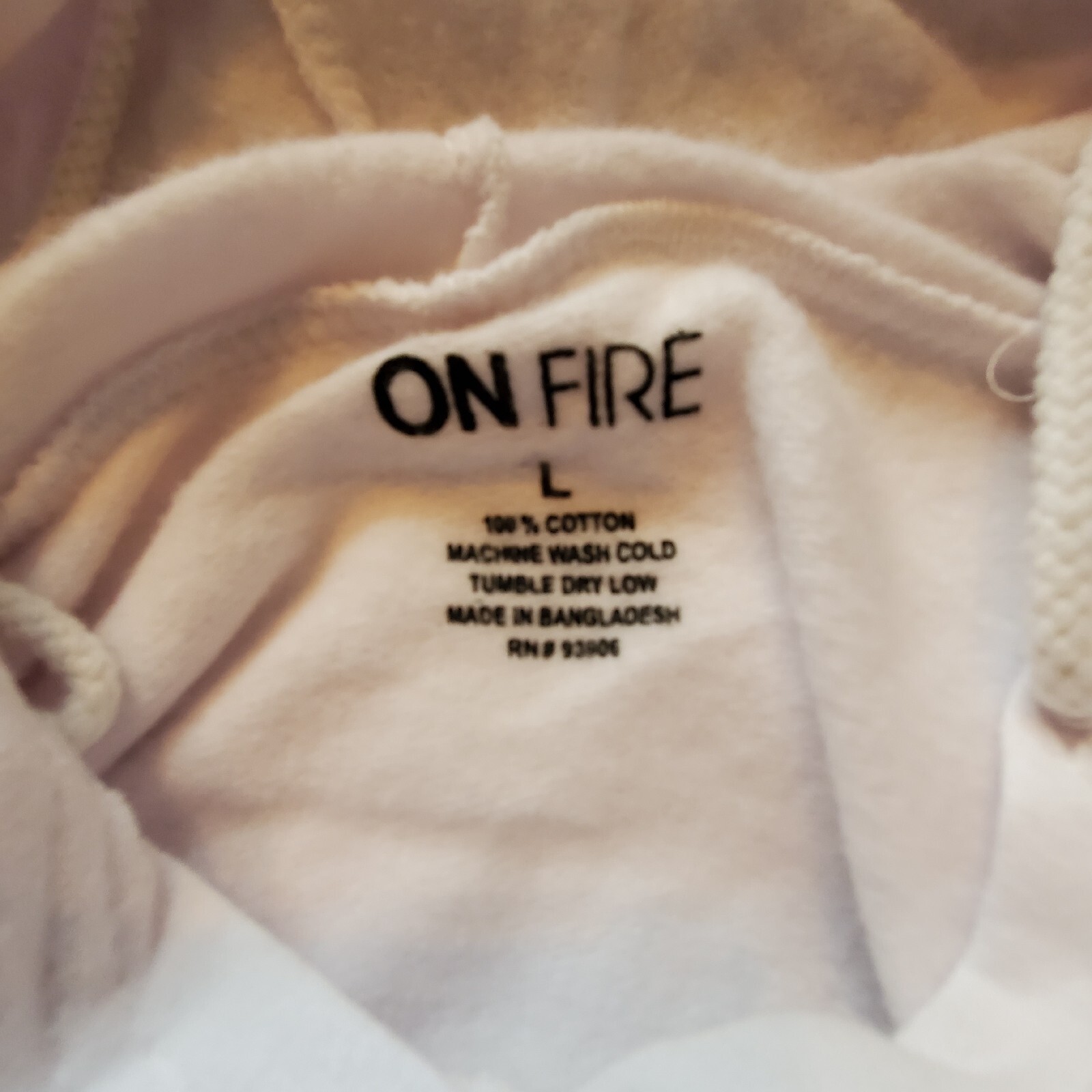 On Fire 2pc Queens Sweat Suit Junior&rsquo;s Size L NWT 18Wx24L Shirt & 30×28.5 COTTON