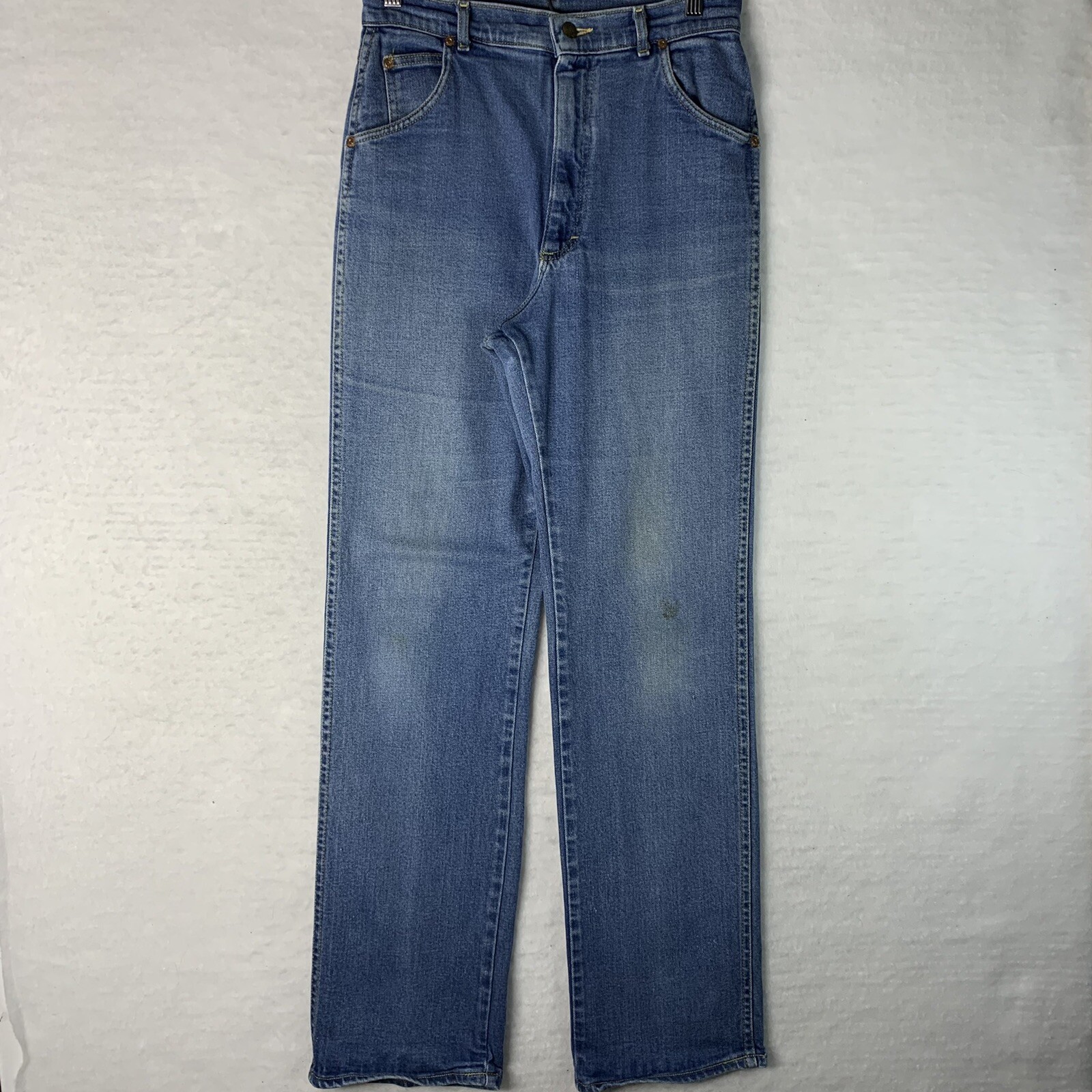 Vintage Lee Jeans Womens 29/32 Straight Leg Hi Rise Mom Jean Made In USA