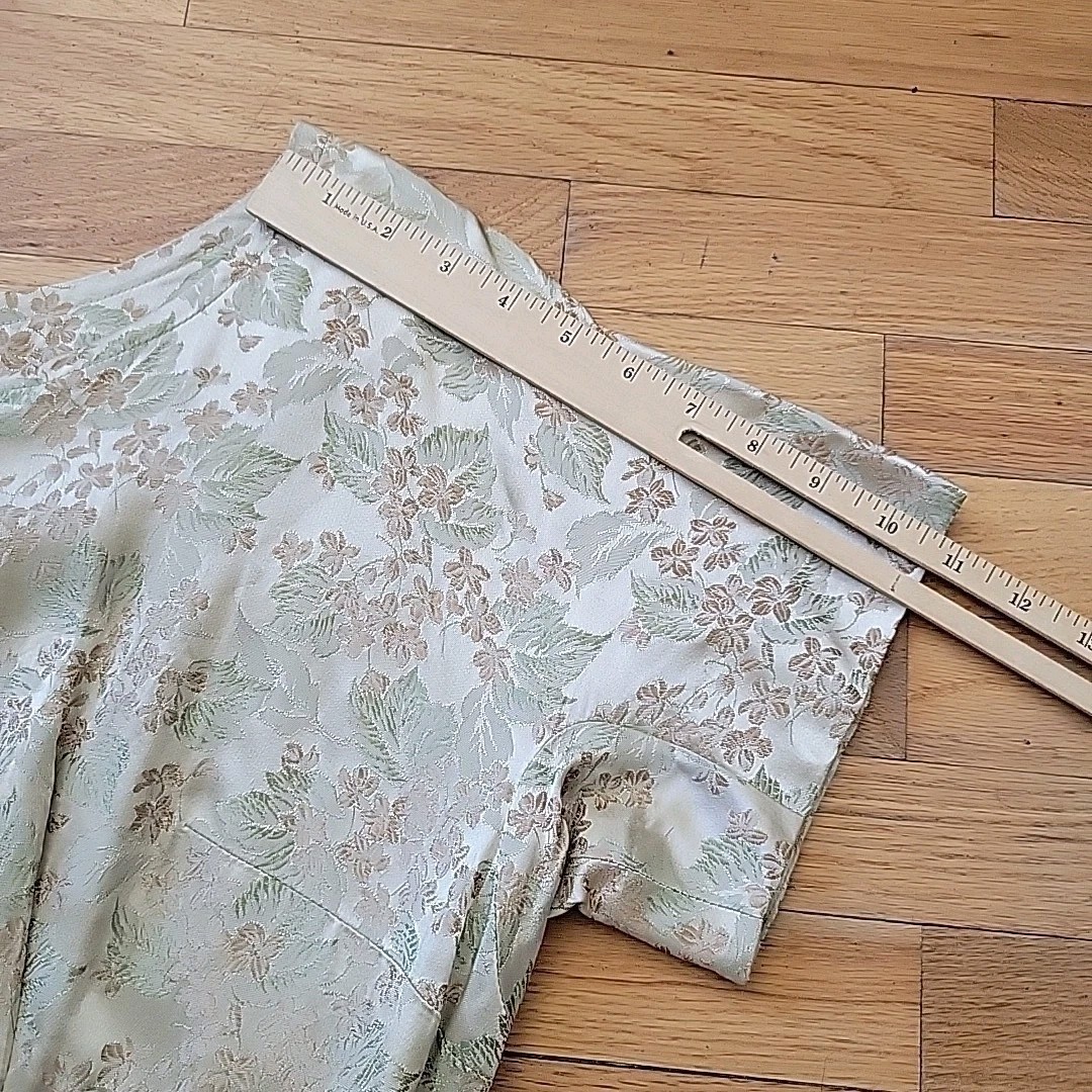 Robinsons California Bettermade Brocade Sheath Dress 14 Vintage Champagne Chic