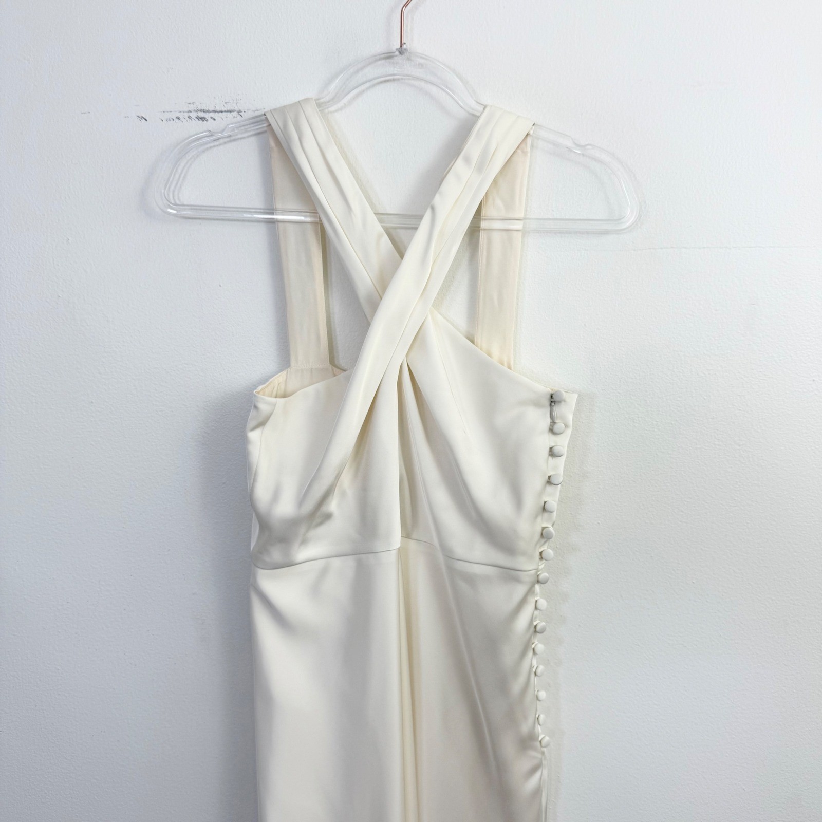 J.Crew Bridal Silk Lined Cross Back Wedding Gown Ivory Size 4