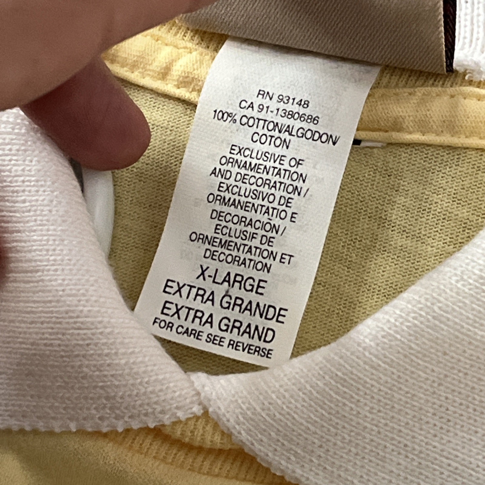 Vintage Cottagecore teacher Yellow Collared T-Shirt Embroidered Bees Made USA XL