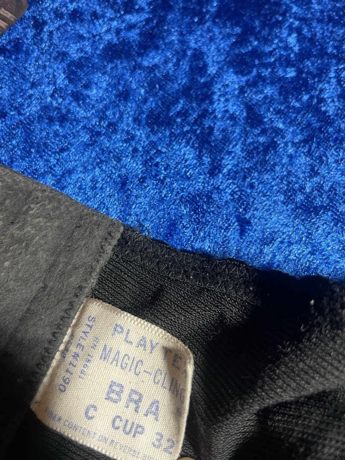 Vintage Playtex Magic Cling Bra 32c Black Strapless Underwire Pinup Lingerie