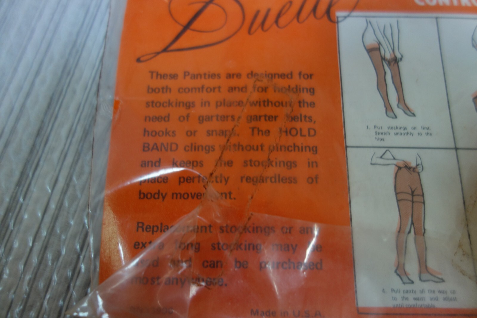 Vtg. Duette&rsquo; Stretch Light Control Panty Nylon One Size Fits All Coffee