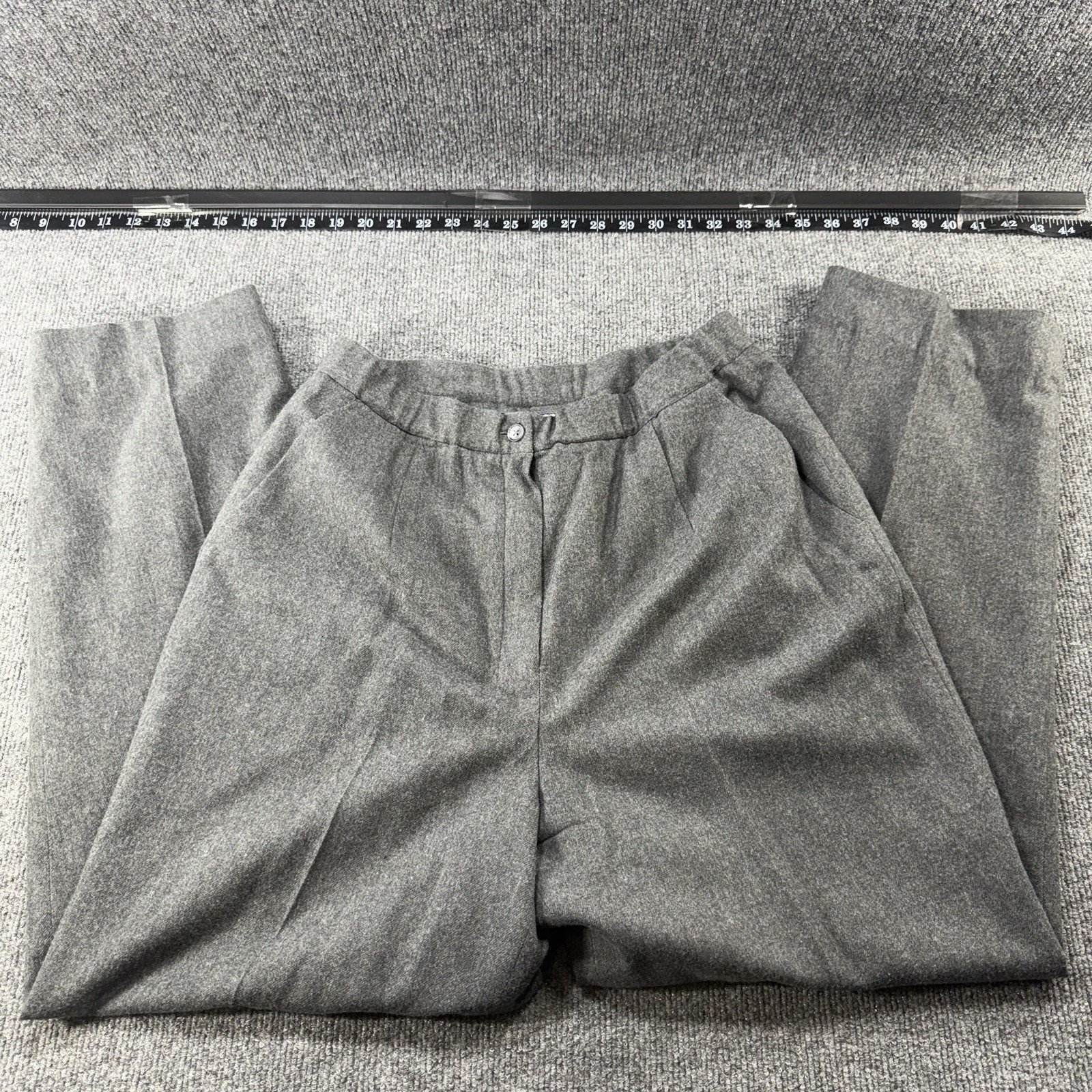 Vtg Pendleton 100% Wool 2-Pc Women&rsquo;s Dark Gray Suit Blazer S 12, Pants S 12