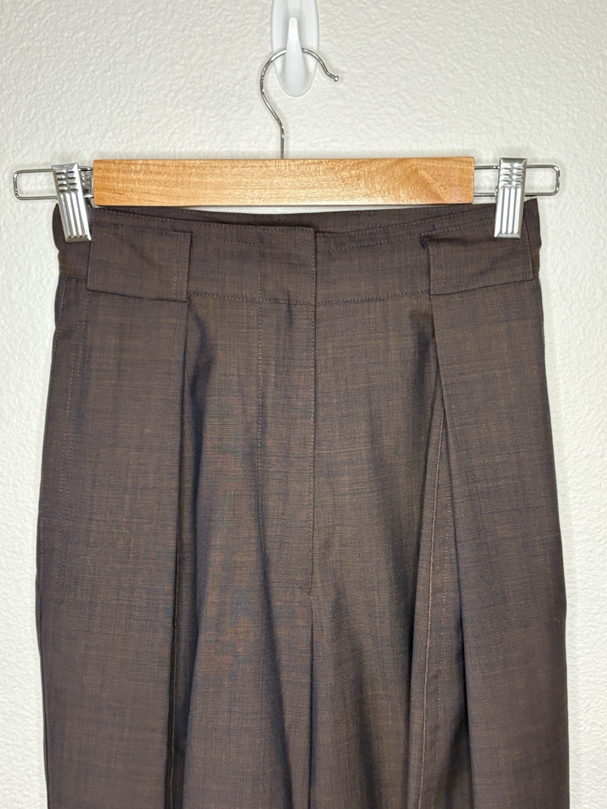 VTG 80s Gianni Versace Brown Trousers Made in Italy IT 38 US 00 24&Prime; Waist
