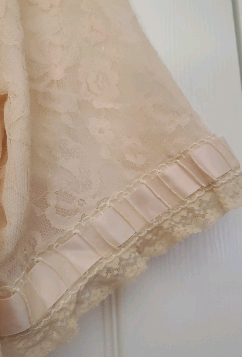 1940s Odette Barsa Vintage Bed Jacket Pink Full Lace Lined 19&Prime; Pit to Pit
