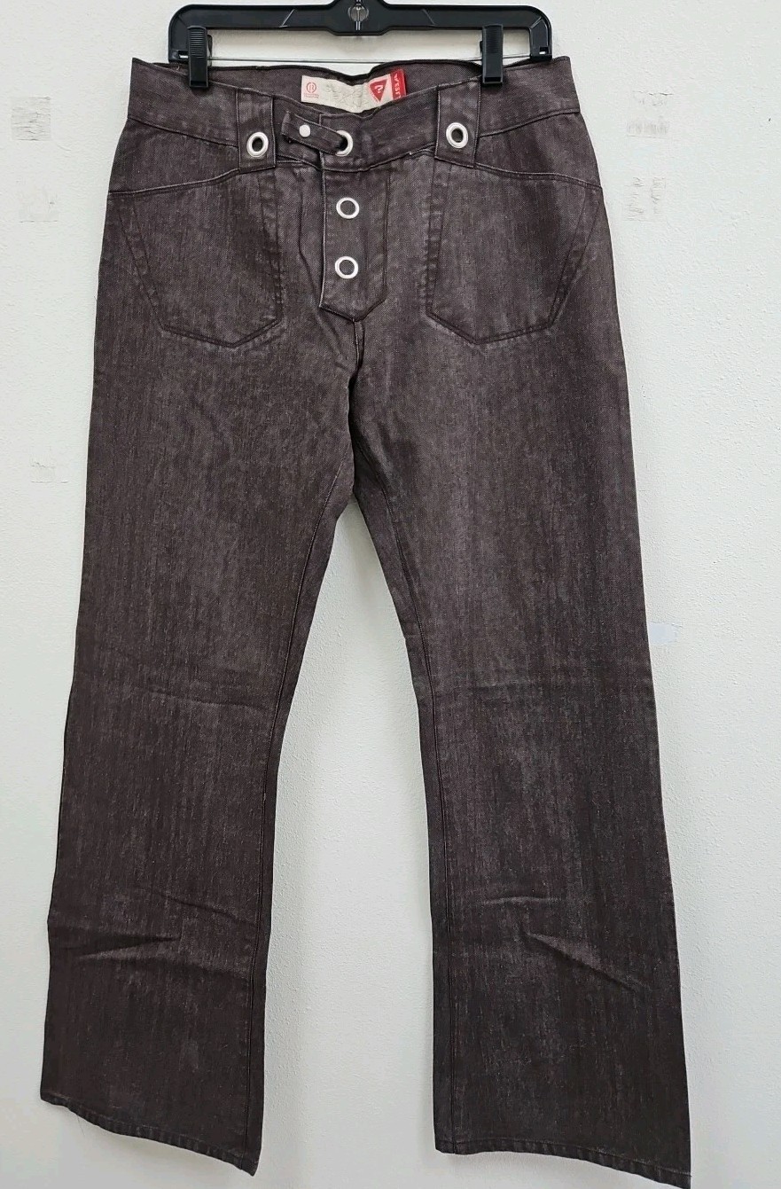 Vintage Y2K Dead Stock 1990&rsquo;s Guess Jeans Size 33 Wide Leg Snaps