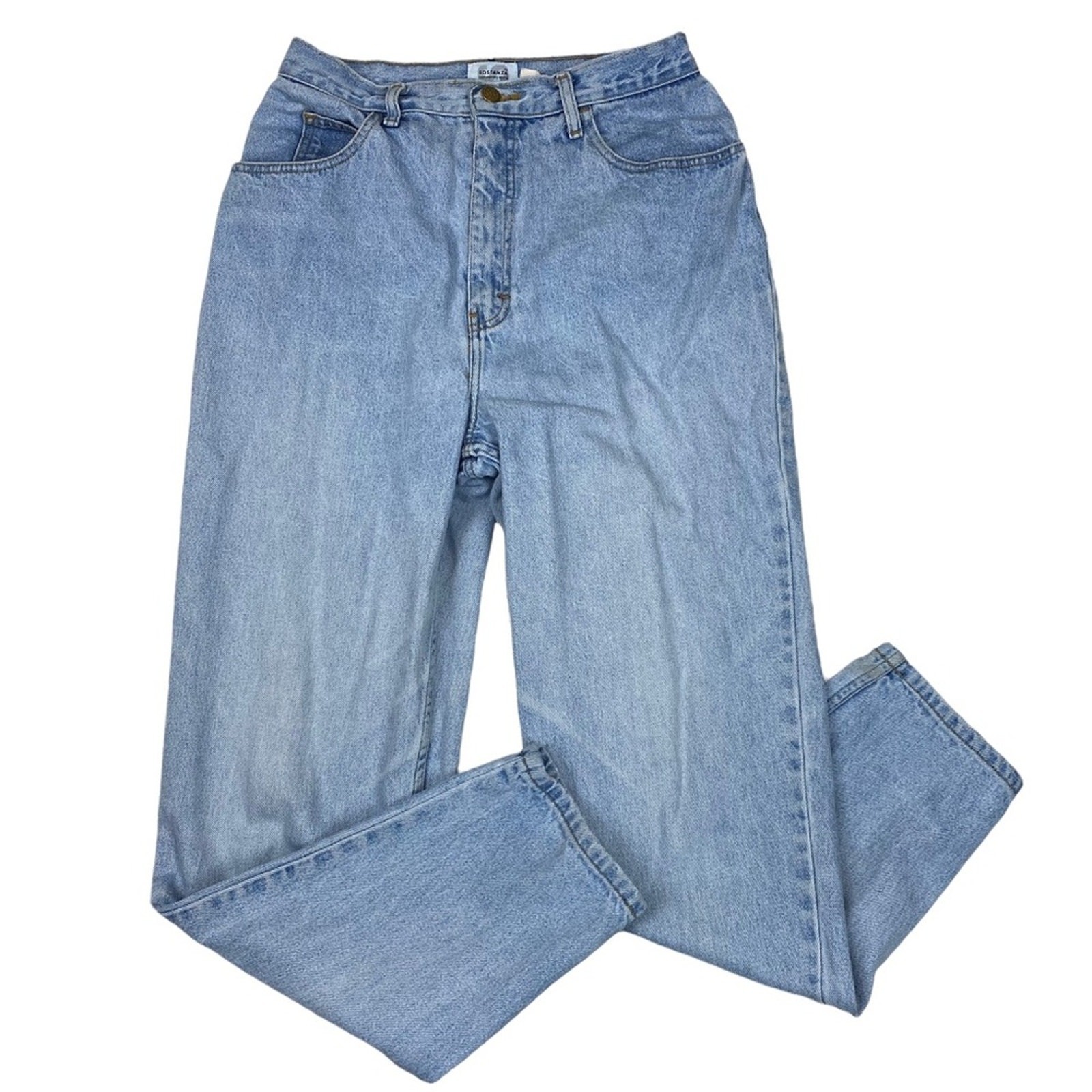Vintage Sostanza Womens Light Wash Super High Rise Mom Jeans Size 8. 1980’s