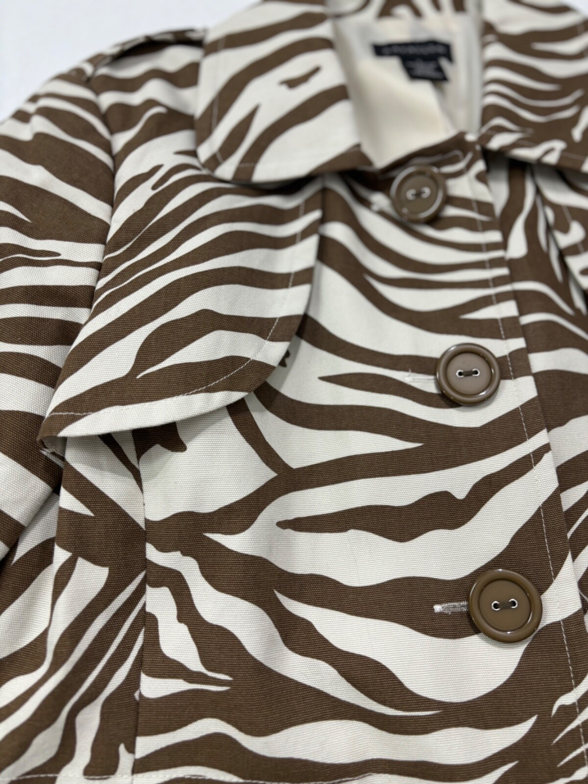 Rafaella Vintage Career Designer Jacket Giraffe Print Tailored Buttoned Lined
