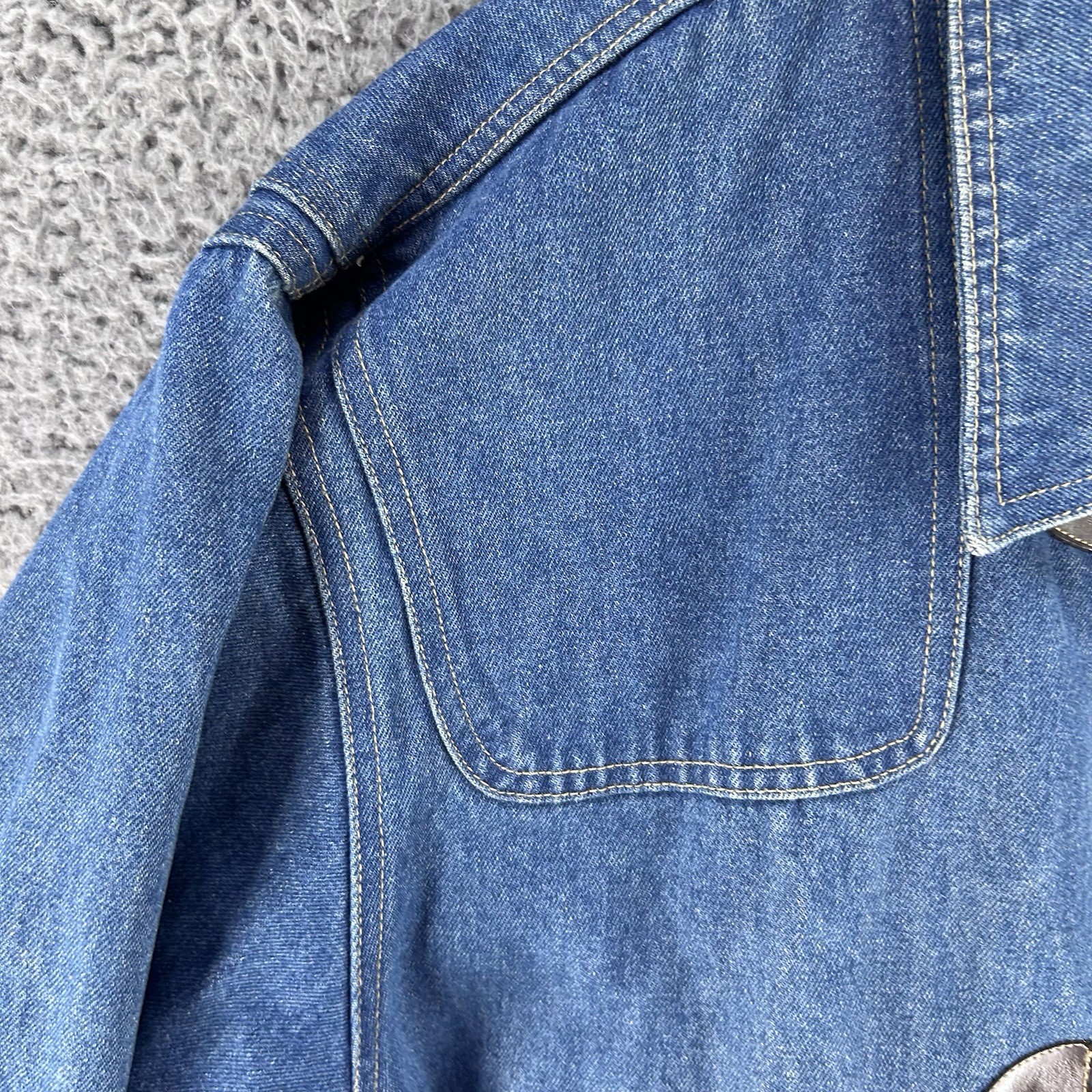 Vintage 90s Long Denim Chore Jacket Size 2X Everyday Toggles Boho Cottagecore