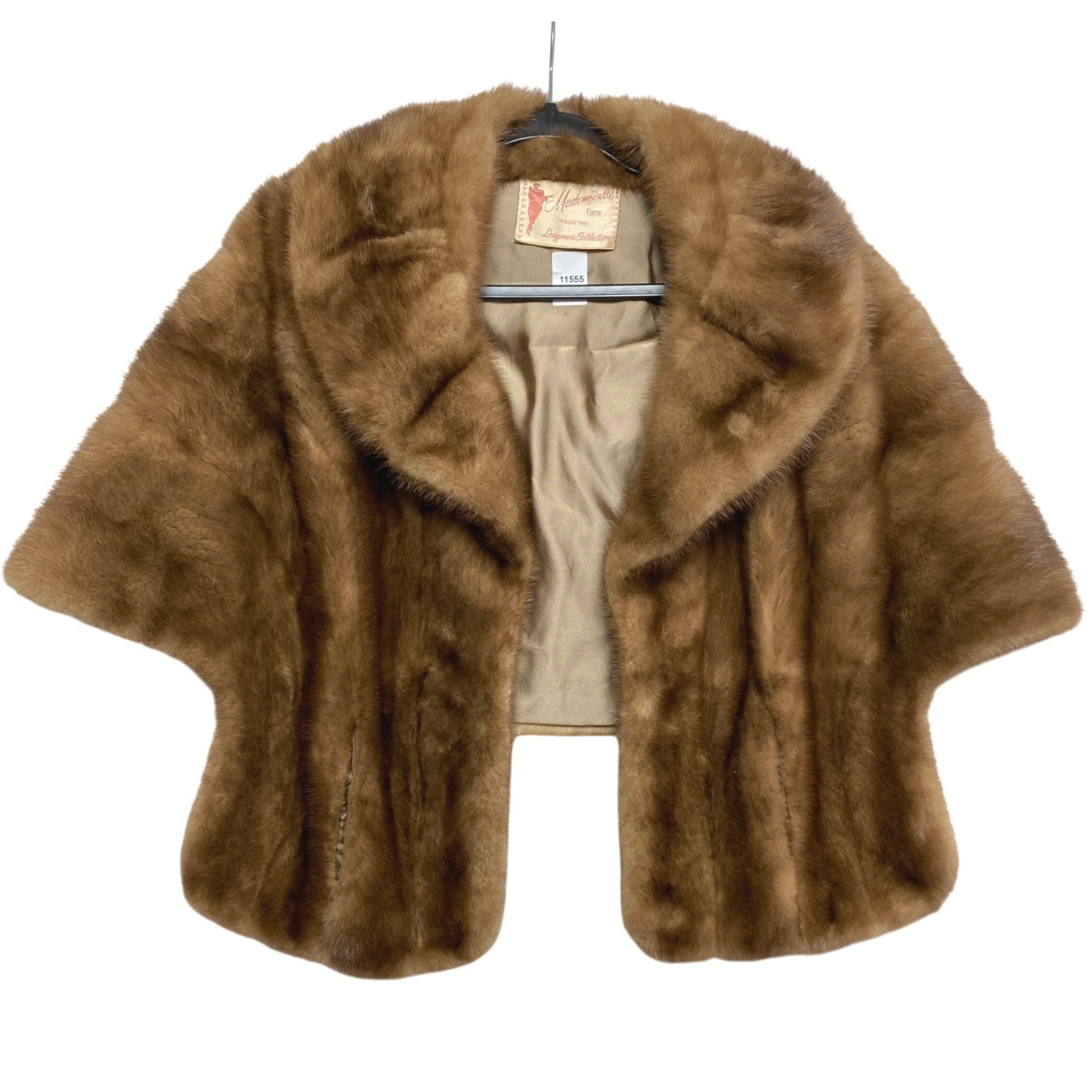 Mademoiselle Furs Mink Stole Women OS Brown Autumn Haze EMBA Capelet