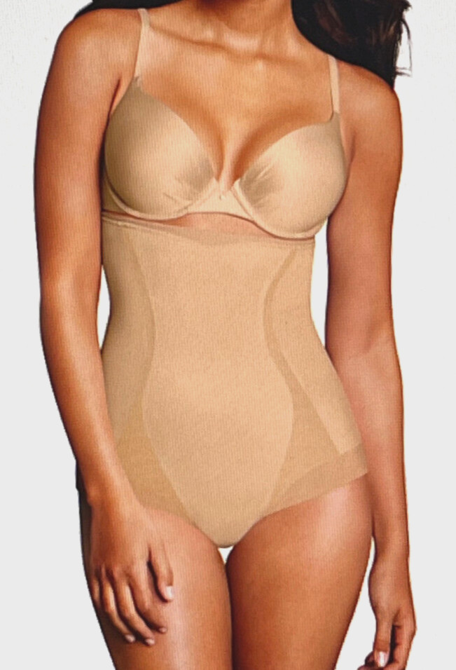 Maidenform Sm Beige Cool Firm Comfort Hi Waist Shaper Brief Panties #DM5000